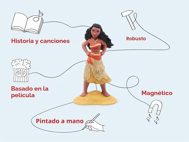Foto 3 de 6 de Tonies Moana Audio Character - Juguetes Disney, Audiolibros para Niños