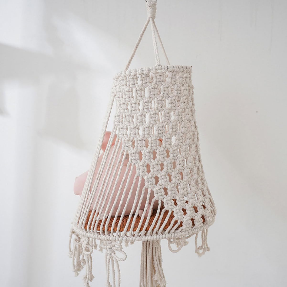 BESTonZON Suspension pour Plantes Macramé Panier Suspendu Intérieur Décoratif pour Entrées Salons Chambres Et Balcons