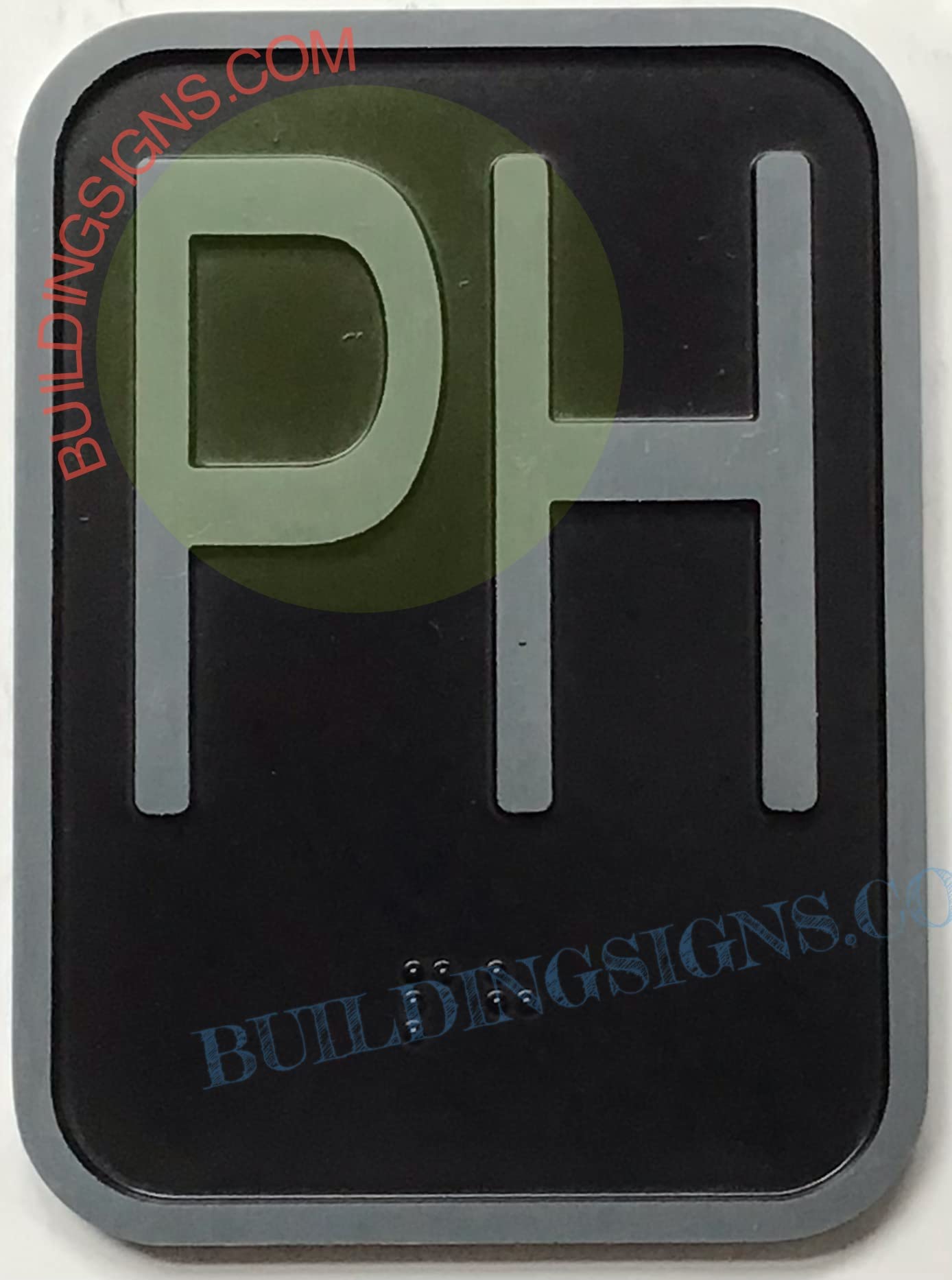 ELEVATOR PENTHOUSE FLOOR SIGN- ELEVATOR JAMB PLATE PENTHOUSE SIGN (BLACK BACKROUND,CAST IRON,3X4 INCH)-THE IRON LINE