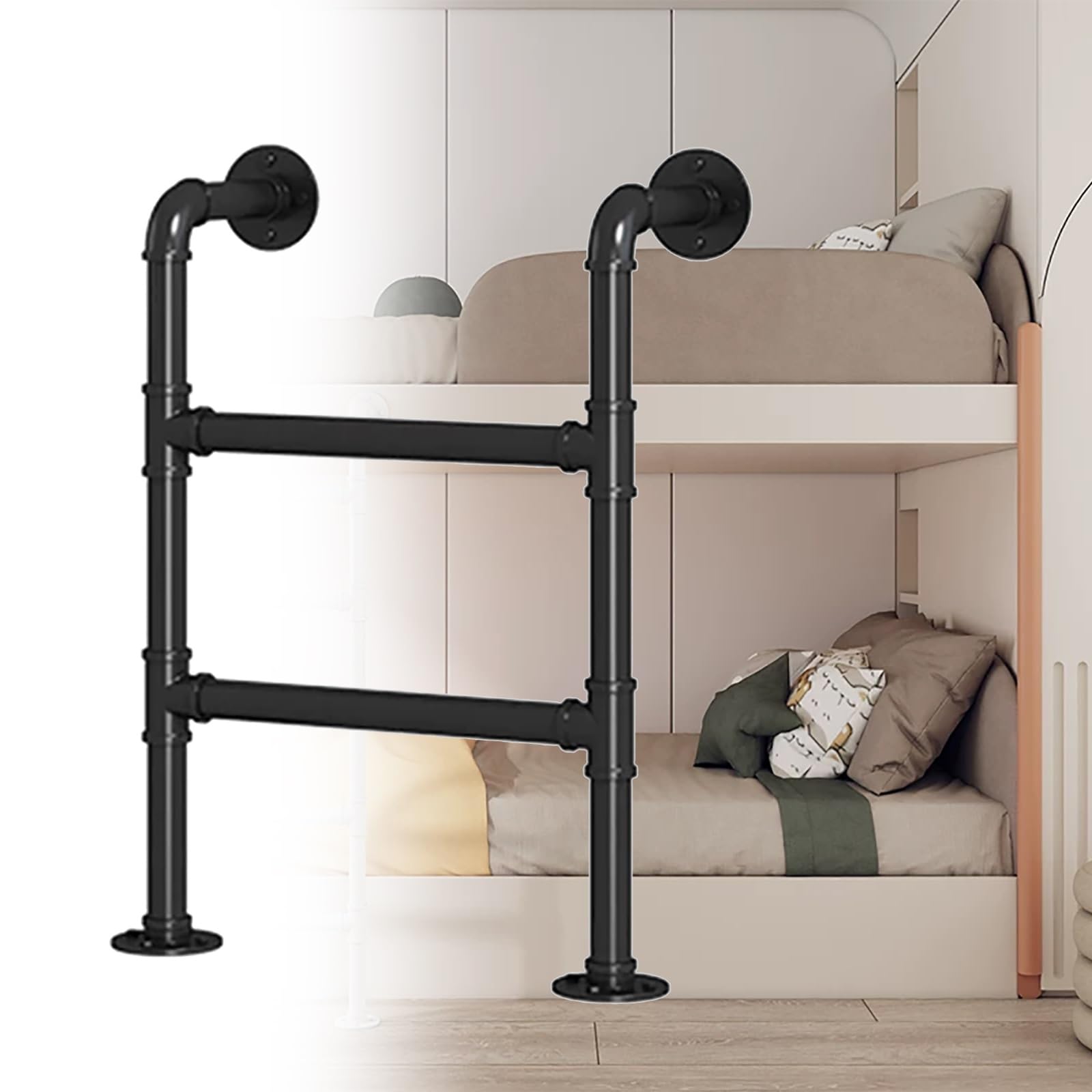 Escalera de litera fija para optimizar el espacio en loft, caravana y dormitorio