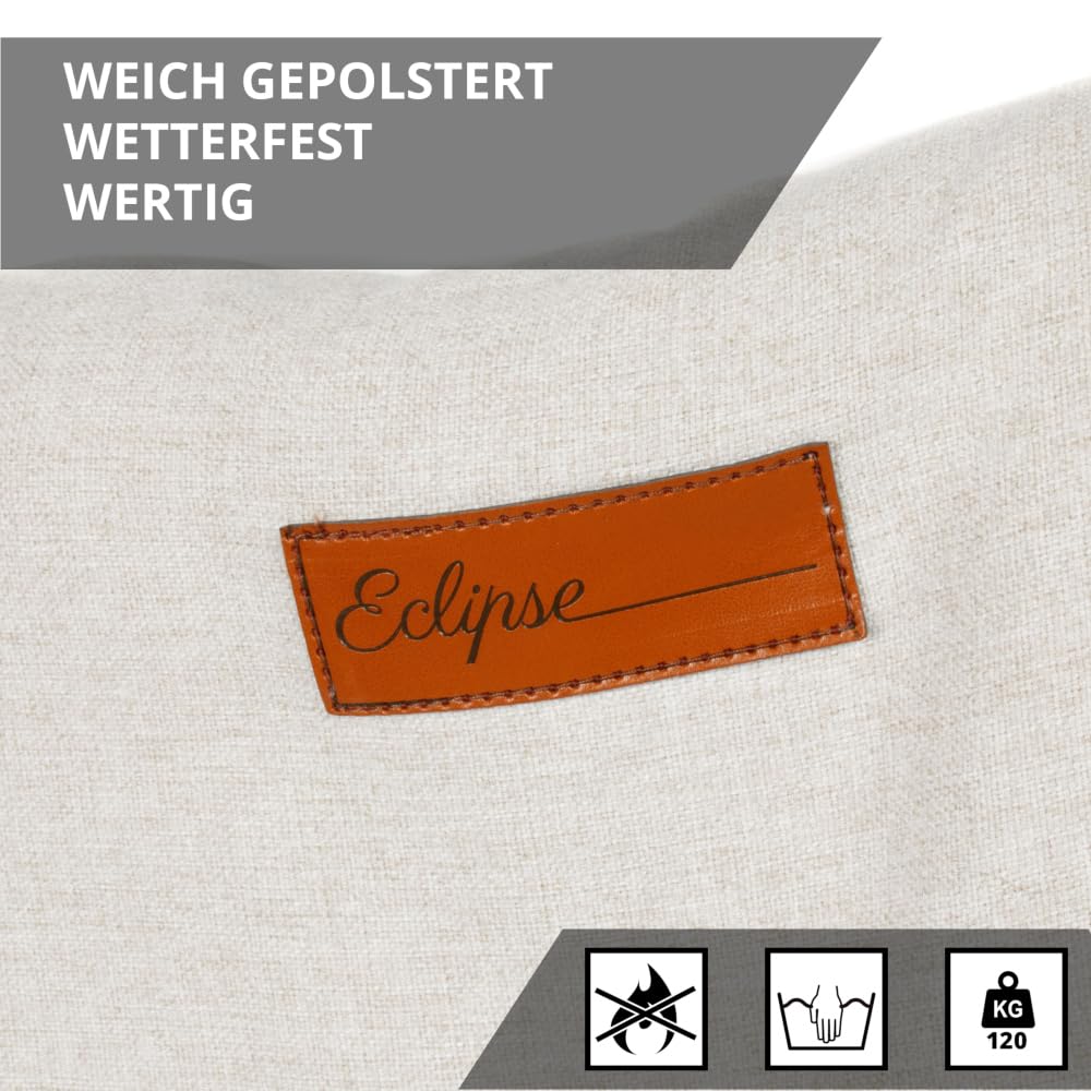 Eclipse Glamping Stuhl Bundle mit Campingstuhl HERKULES und Hocker Titan | Beige klappbar faltbar als Outdoor Klappstuhl Faltstuhl Angelstuhl Strandstuhl Balkonstuhl oder Gartenstuhl mit Tragetasche
