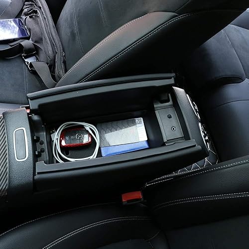 Miniatura 4 de YIWANG Caja de almacenamiento para reposabrazos de consola central interior de automóvil para Mercedes Benz Clase A W177 A180 A200 2019