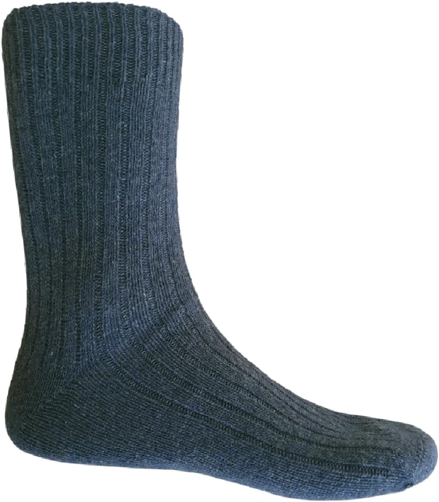 YUN 3 Pairs Men's Pure 100% Wool Traditional Crew Warmer Boot Winter Socks - Image 3