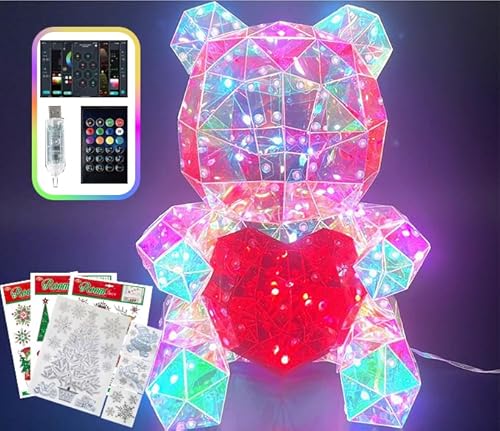 Prism Crystal Motif LEDライト ハートベア ギフト プレゼント バレンタインデー ホワイトデー クリスマス ...
