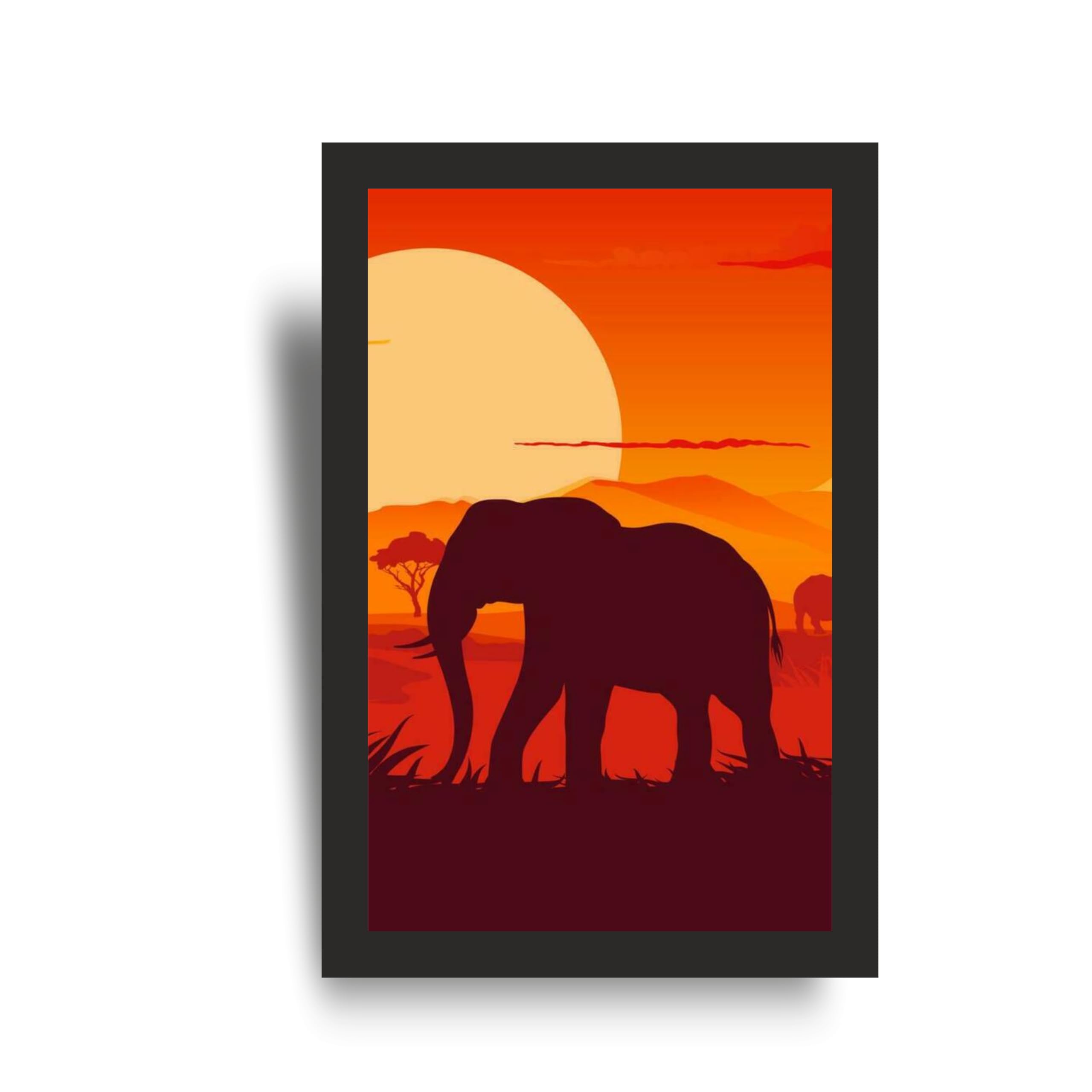 African Safari Sunset Wall Art Set of 3 Frames – view 3
