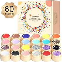 VENALISA Gel Paint Nail Art Set, 60 Colors Solid Gel Polish Art Kit, Professional Salon DIY Gift