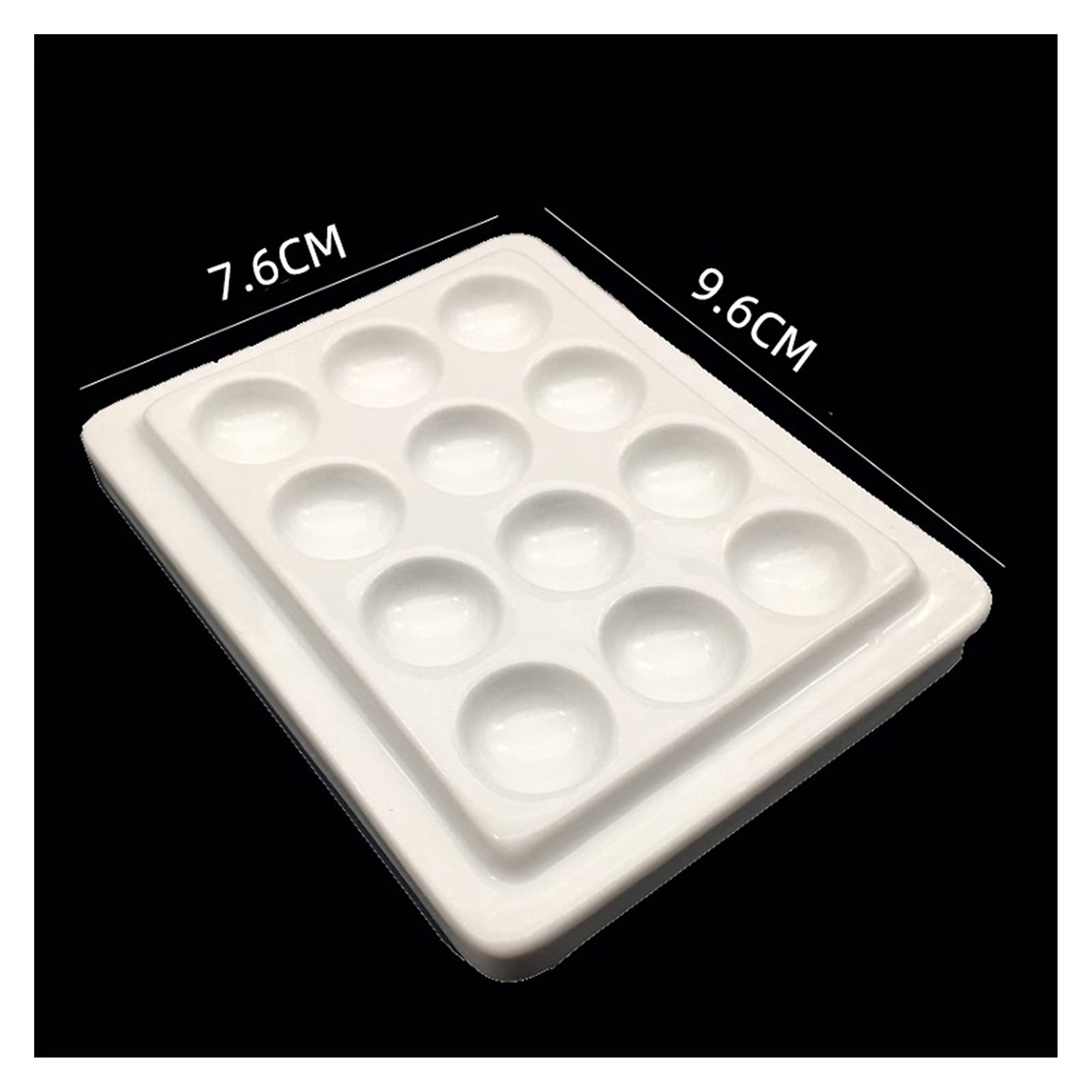 paleta malarska Paleta ceramiczna z pokrywką do malarstwa akwarelowego, malarstwa olejnego, gwaszu, rękodzieła, amatorskich rzemieślników, kuwety malarskiej, narzędzi malarskich (Color : 28 holes)