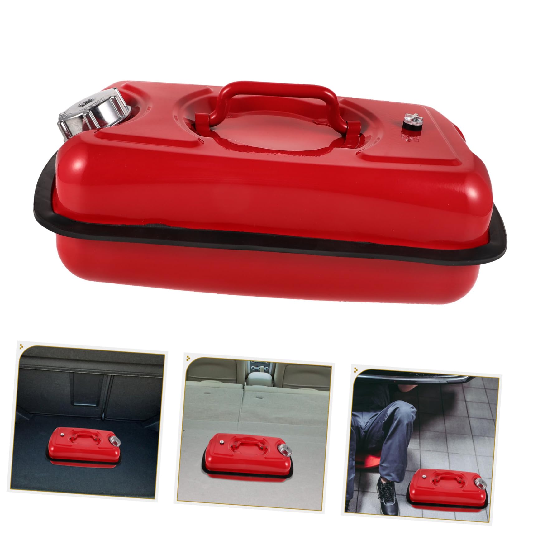 iplusmile Tanque Portátil Rectangular de 5 Litros con Asa para Atv y Generadores, Depósito de Gasolina Ligero de Acero Inoxidable para Uso Marino y Viajes Extendidos