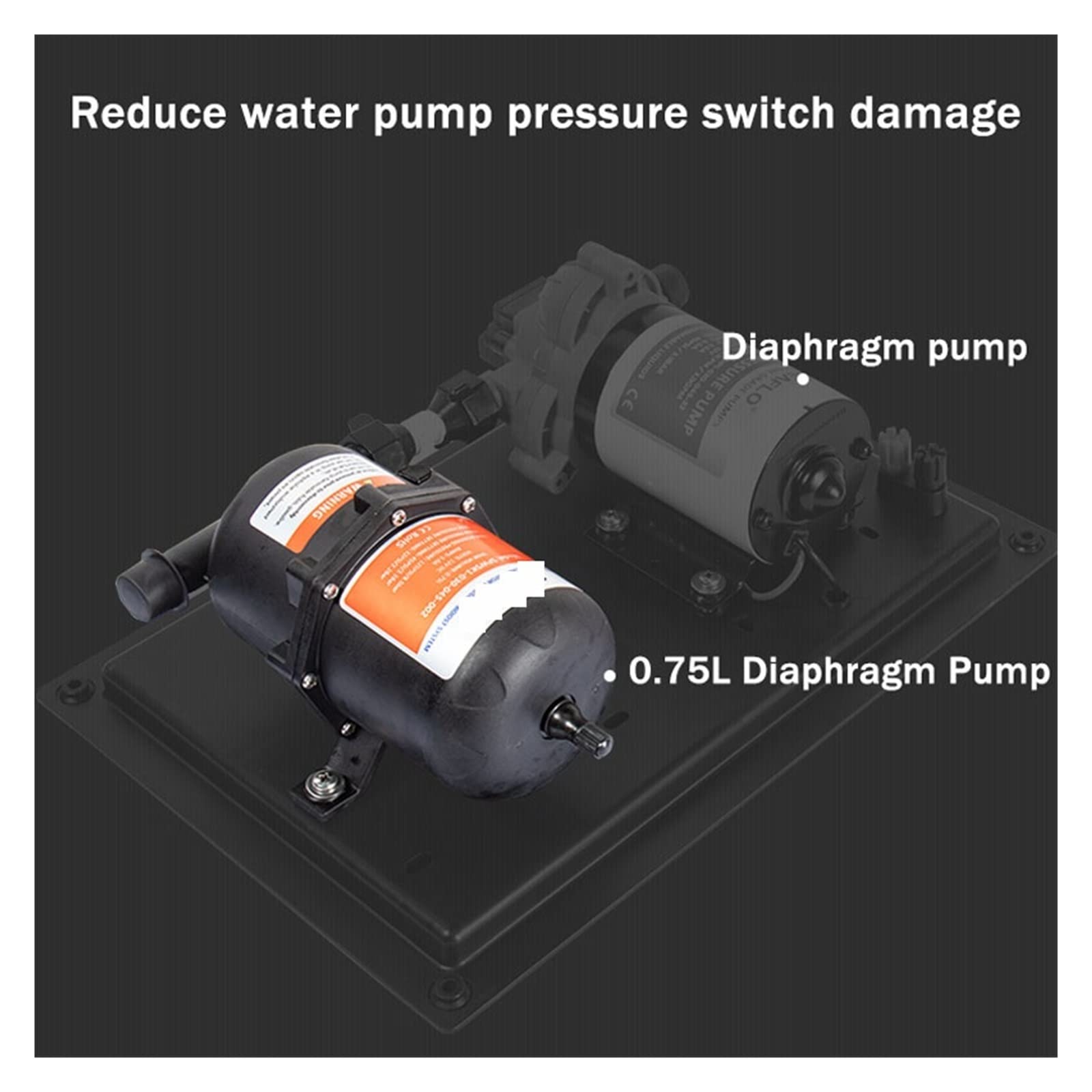 0.75/1.0L RV Accumulatore Marino Serbatoio A Pressione for Barca Yacht A Membrana Accessori for Attrezzature Pompa Igienica per Roulotte e Barche(0.75L)