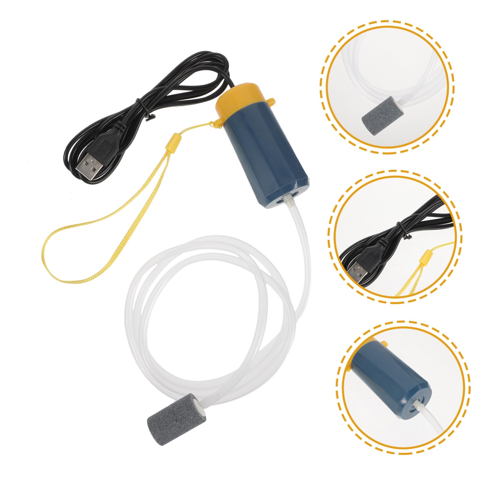 POPETPOP 3kawałki Usb Napędzana Pompa Powietrza Do Akwarium Cicha Pompa Tlenowa Do Zbiornika Rybnego Idealna Rybnych i Posiadłości Wydajna i Wytrzymała