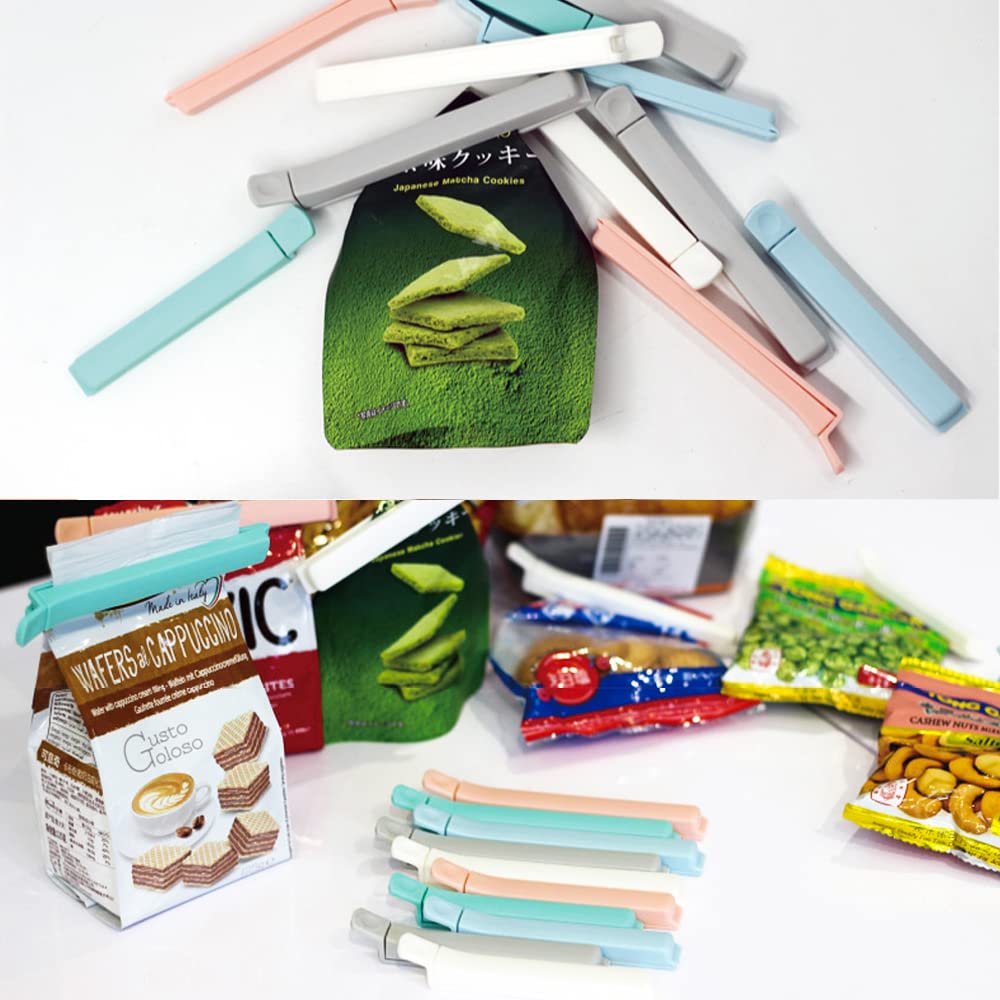 AiQInu 7/11cm Mollette Chiudi Sacchetti Cucina 30 Pezzi, Barrette per Sigillare Sacchetti, Clip Sigilla Sacchetti, Mollette per Alimenti Riutilizzabili per Conservazione Cibi