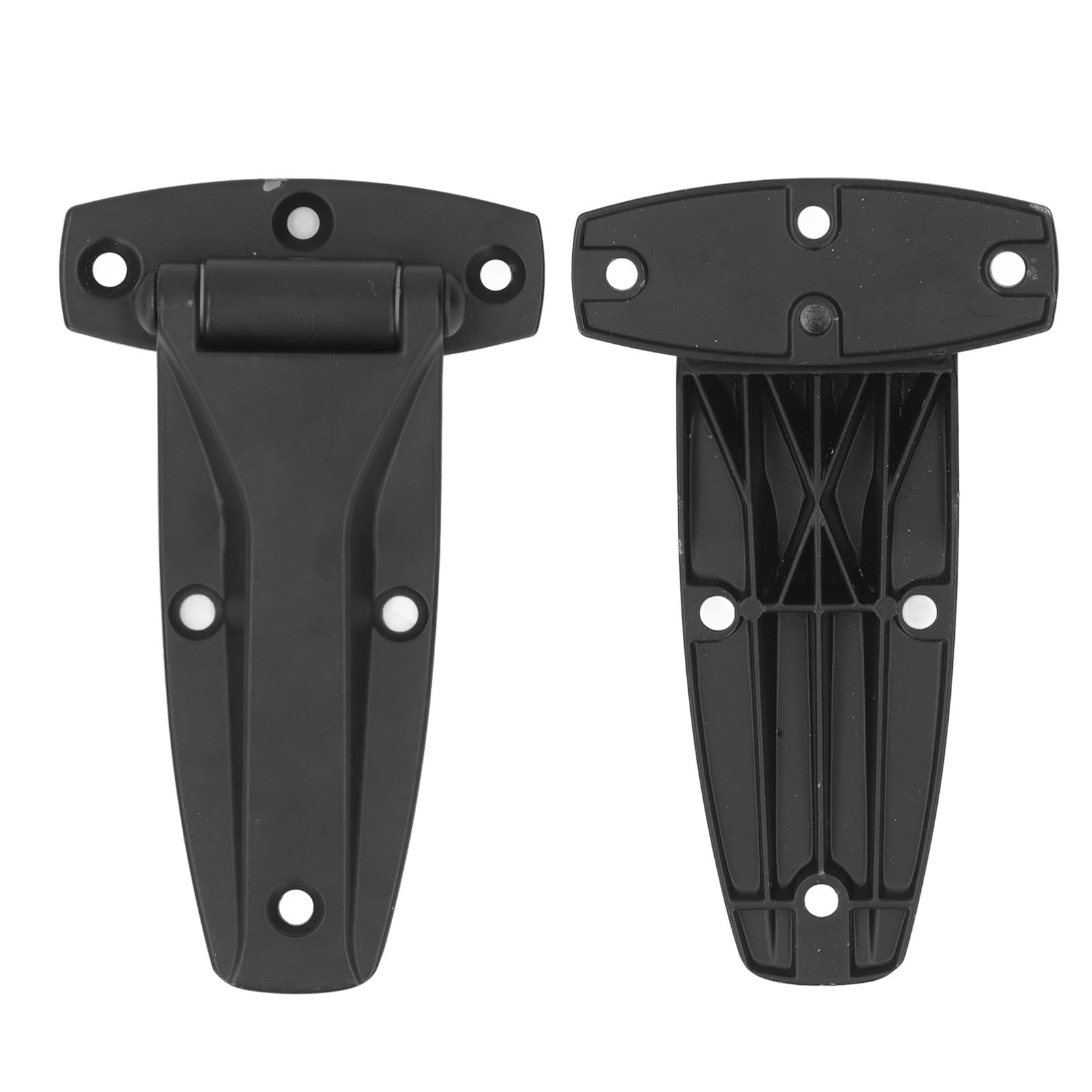Soft Close T Hinge Zinc Alloy Tee Hinge Replacement for Tool Box, Cabinet, Car Door & Van Quiet Closing Black T Strap (Black)