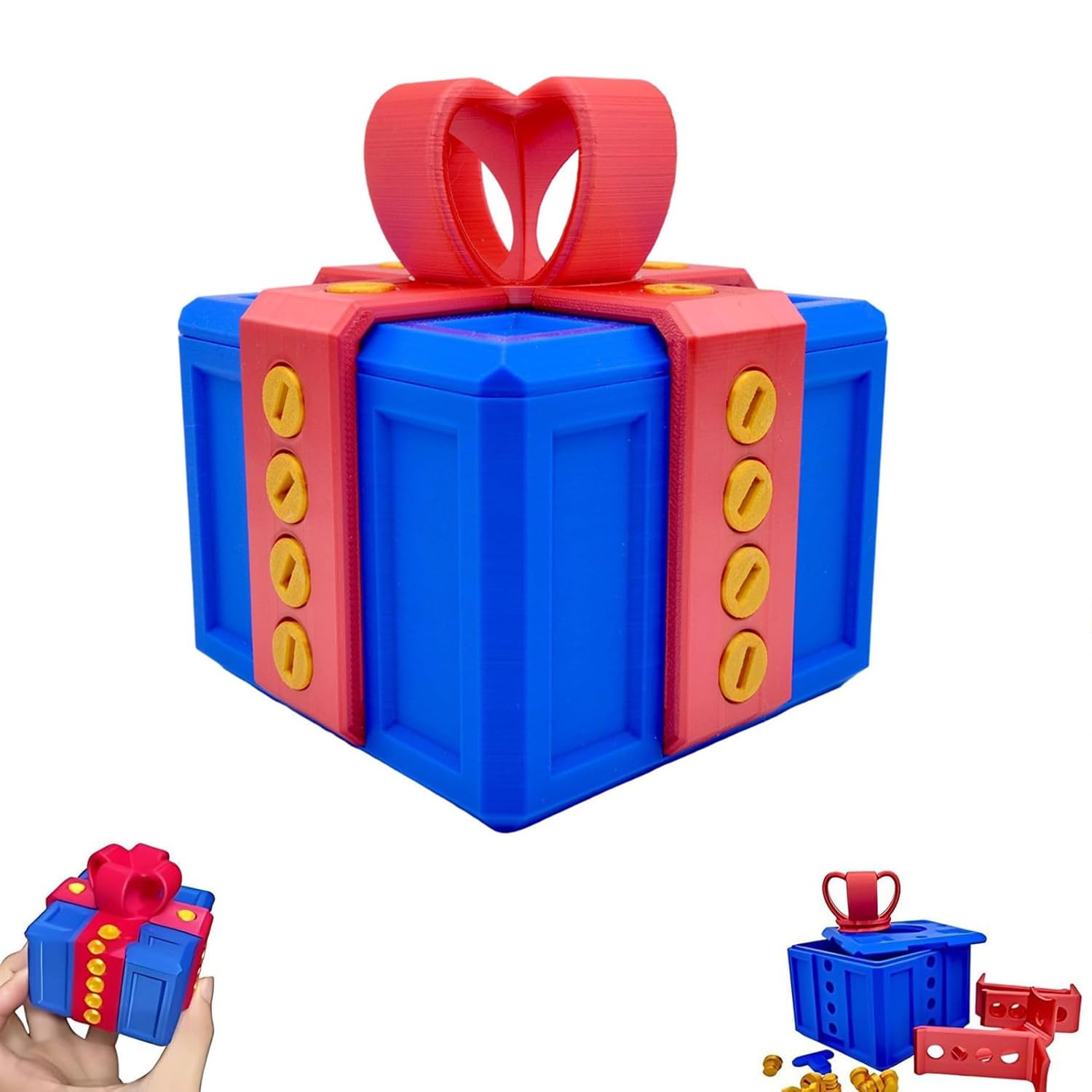 Middle Finger Surprise Gift Box,The Prank Box, Annoying Gift Box Tabletop Ornament, Colorful Interactive Prank Decor for Desk,Perfect Gag Gift for All Occasions,Gag Gifts for Birthdays,Christmas (B)