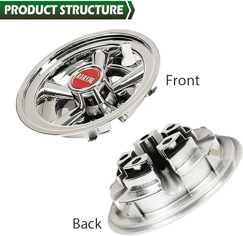 Miniatura 8 de GRAND ORANGE Cubiertas de rueda de carrito de golf, tapas de cubo de 8 pulgadas, 5 radios SS para EZGO Yamaha Club Car plateado, 4 unidades,