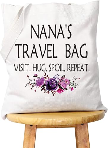 Miniatura 8 de WCGXKO Nana Gift Nana Cumpleaños Día de la Madre Regalo Abuela Cosméticos Neceser Neceser para Viajar, Beige, Viajes de Nana