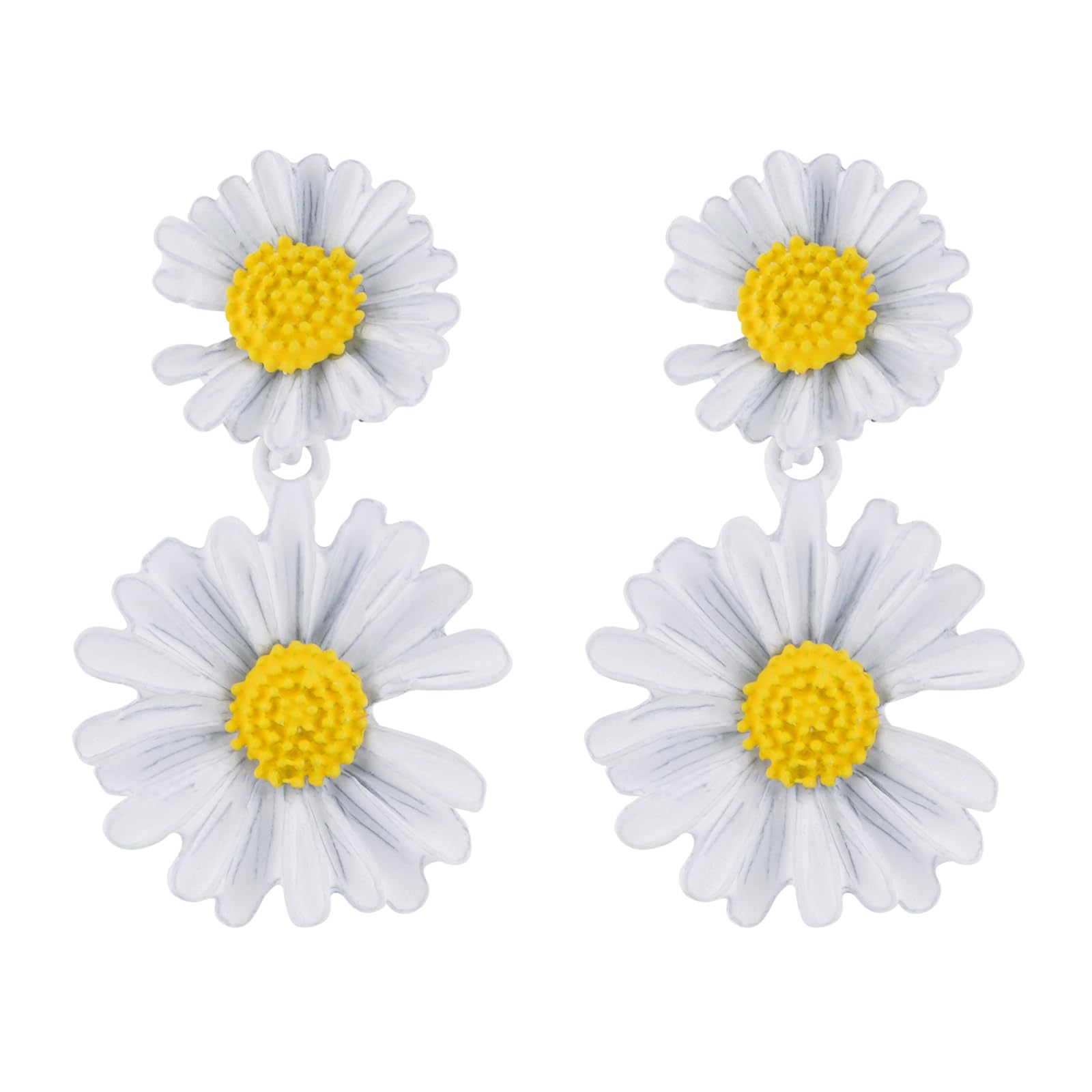 joker & witch Women Maci White Petal Floral Earrings-picture-4