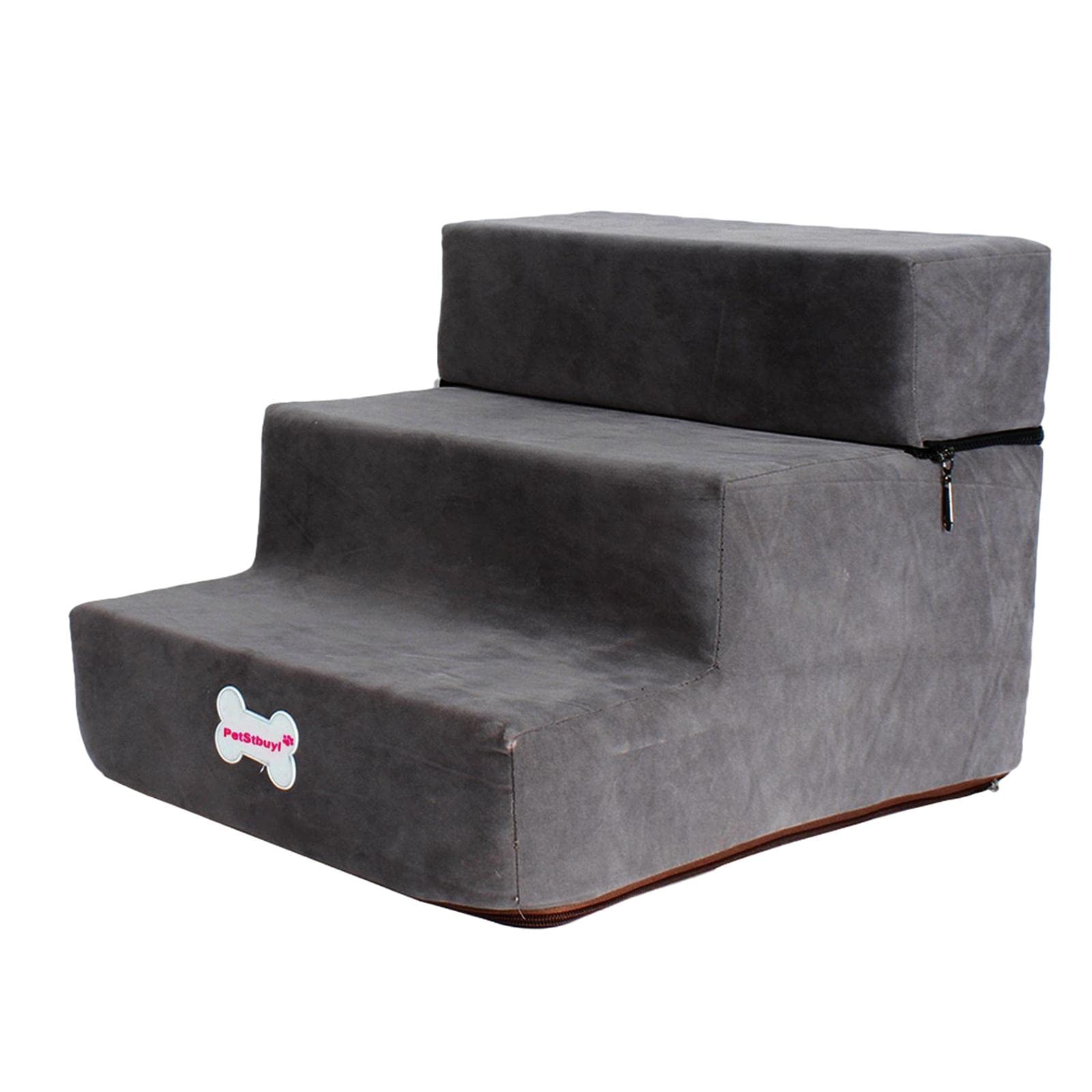 GAH Small Soft Dog Stairs Ladder Non Slip Removable Zipper Cover Step Dark Grey (B0BLZ7MMX2) Amazon Price History, Amazon Price Tracker