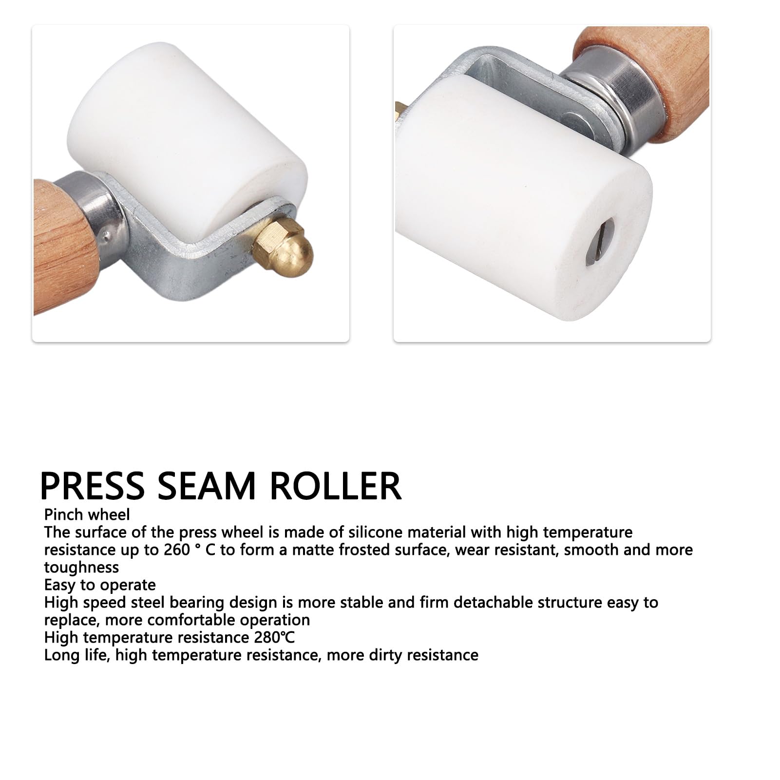 Teflon Druckrad Schweißrolle 32mm x 40mm für Heißluftschweißgeräte Industrielle Abdichtung Hochtemperaturbeständig