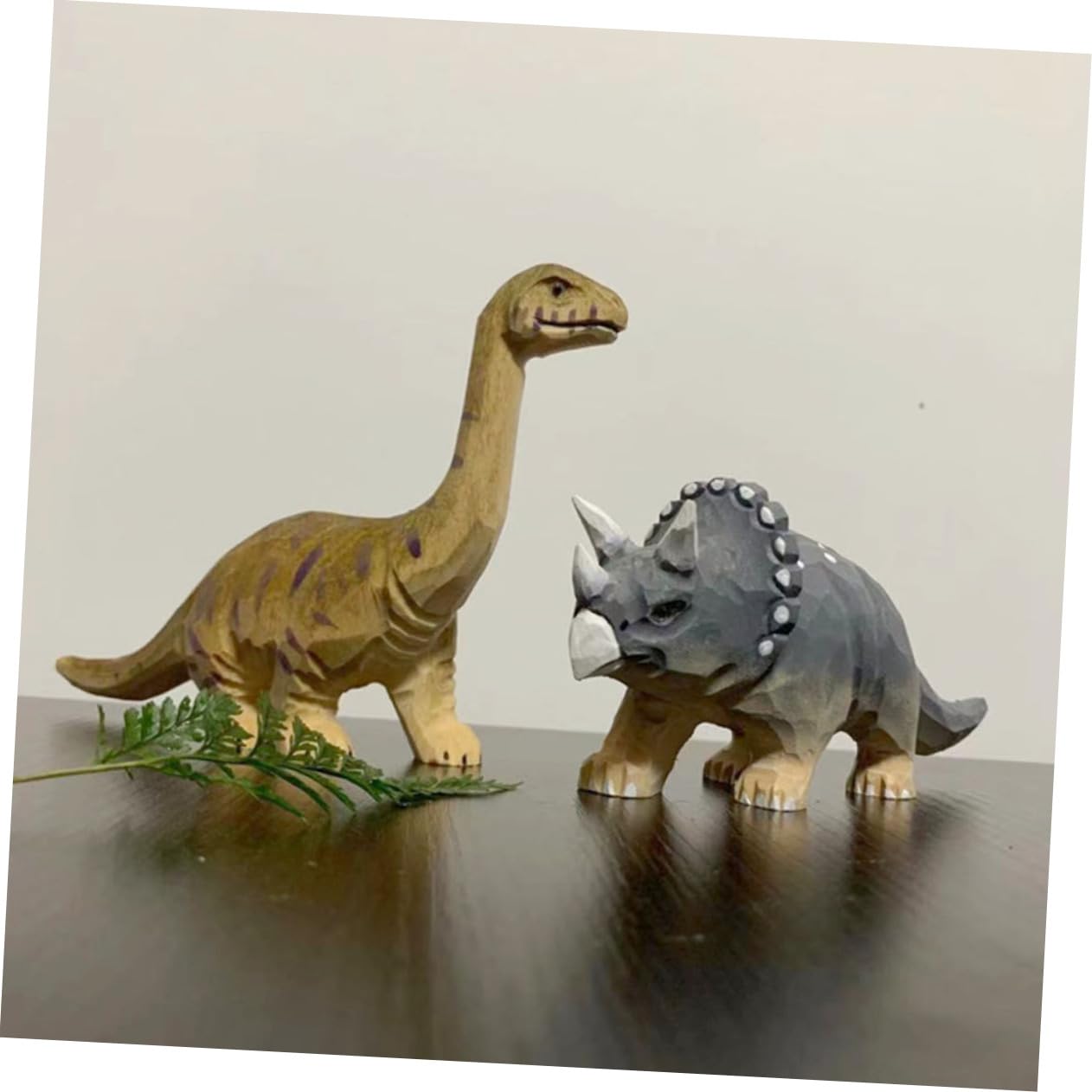ABOOFAN 4 Piezas Animales simulados Estatua de Madera Animales de Madera Manualidades decoración Juguetes Juguete de niños Chico Decorar artesanía