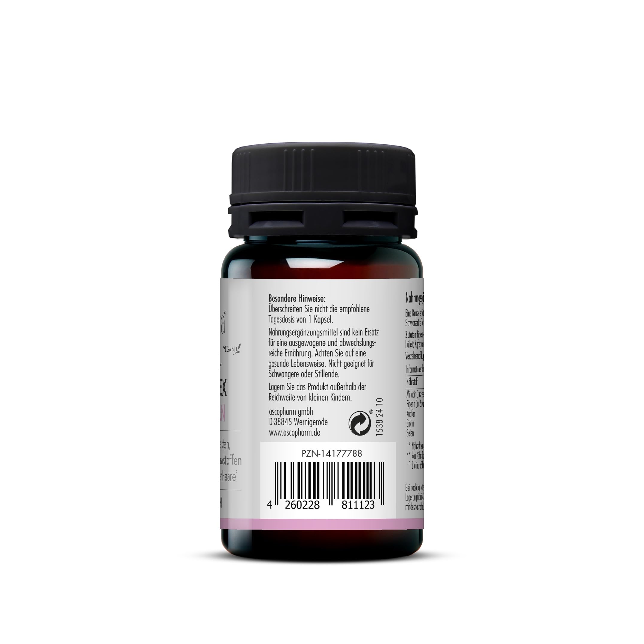 sovita Haar Komplex Kapseln mit Hirseextrakt & Biotin | Mit Kupfer, Selen & Schwarzem Pfeffer zur Unterstützung von Haaren, Haut & Bindegewebe | Nahrungsergänzung | 360 Kapseln