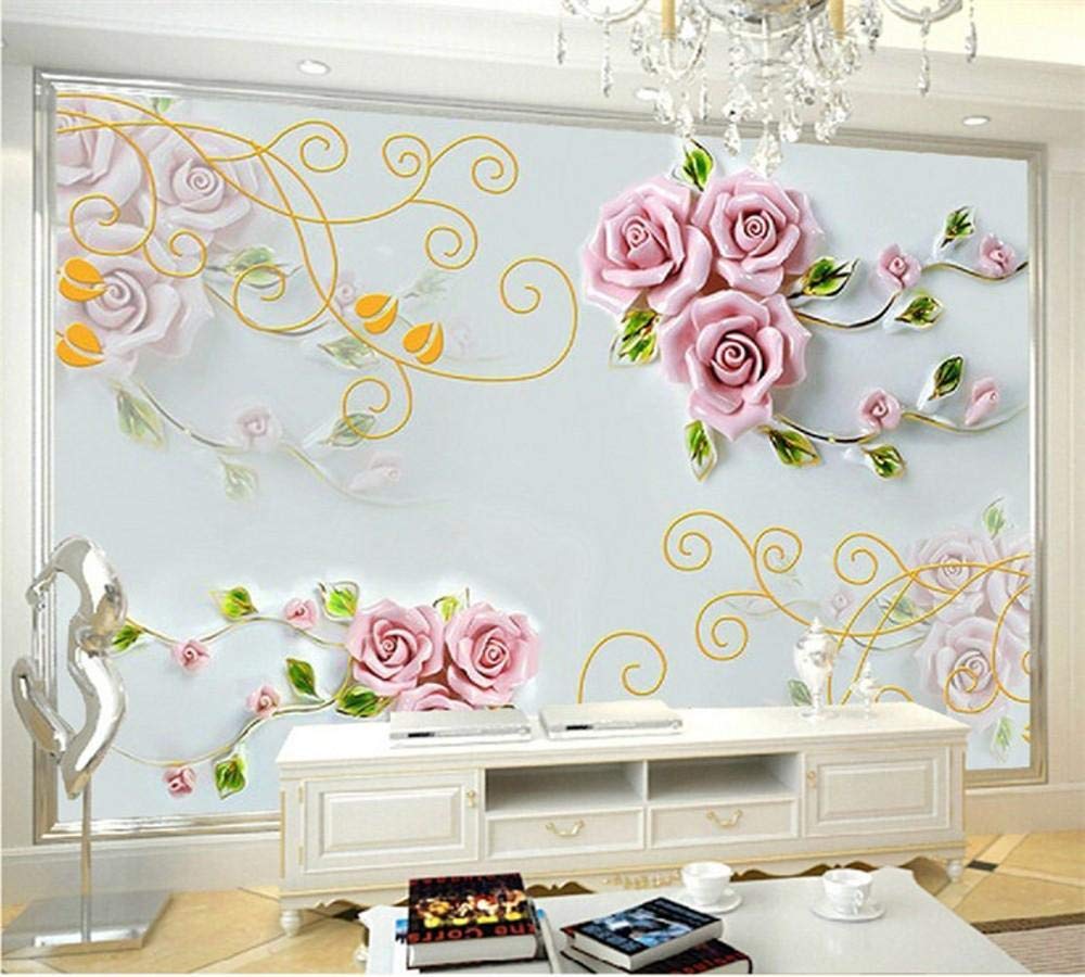 Dropshipping Fatman Photo Wall Mural Sculpture Rose 3d Wall Paper Living Room Bedroom Wall Papers Home Decor 3d, 250x175 cm (98.4 by 68.9 in)
