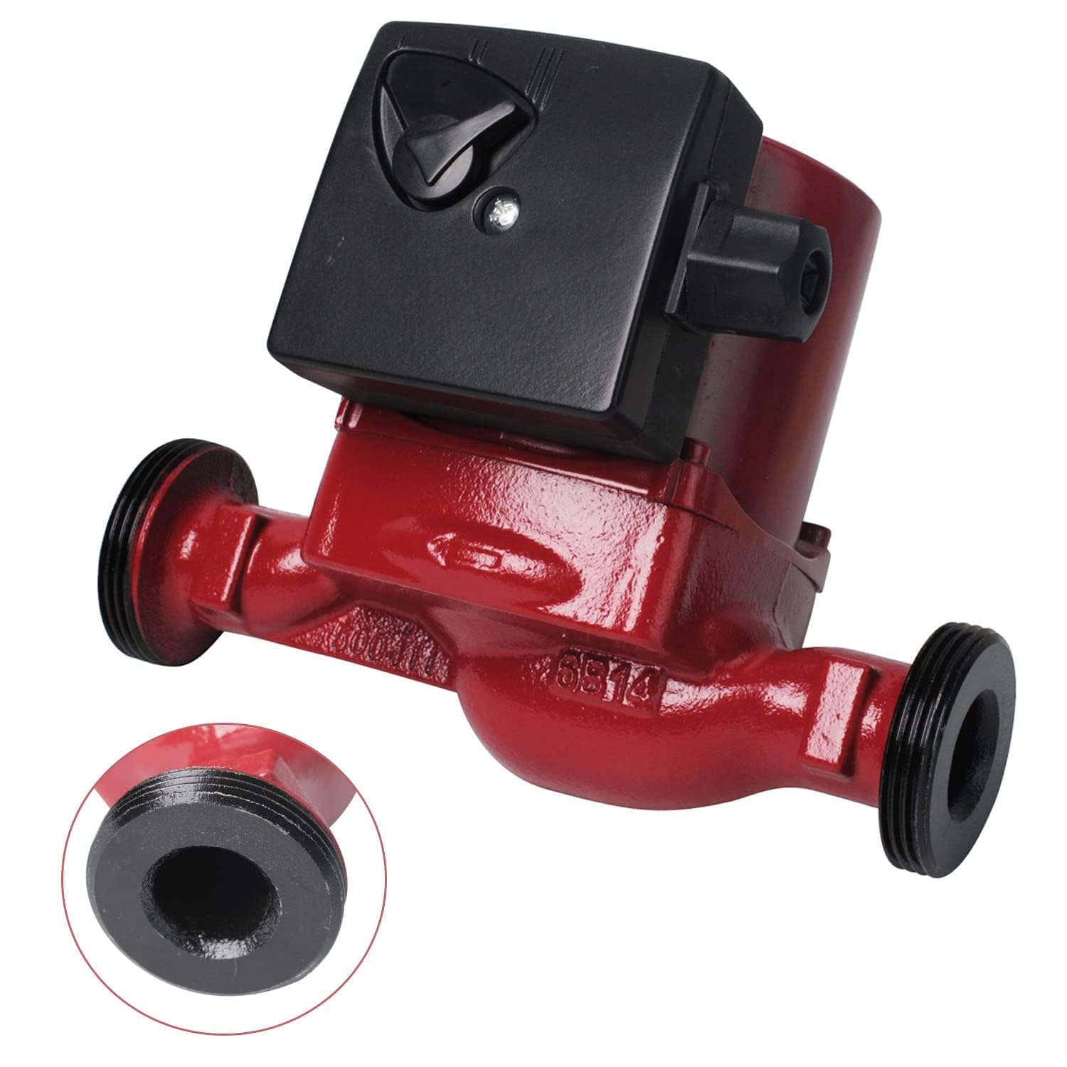 Pompa di Circolazione Dell'acqua Calda RS25 / 6-180, Pompa a Pressione per Circolatore Domestico Regolazione a Tre Velocità per Riscaldamento e Acqua Calda di Poweka