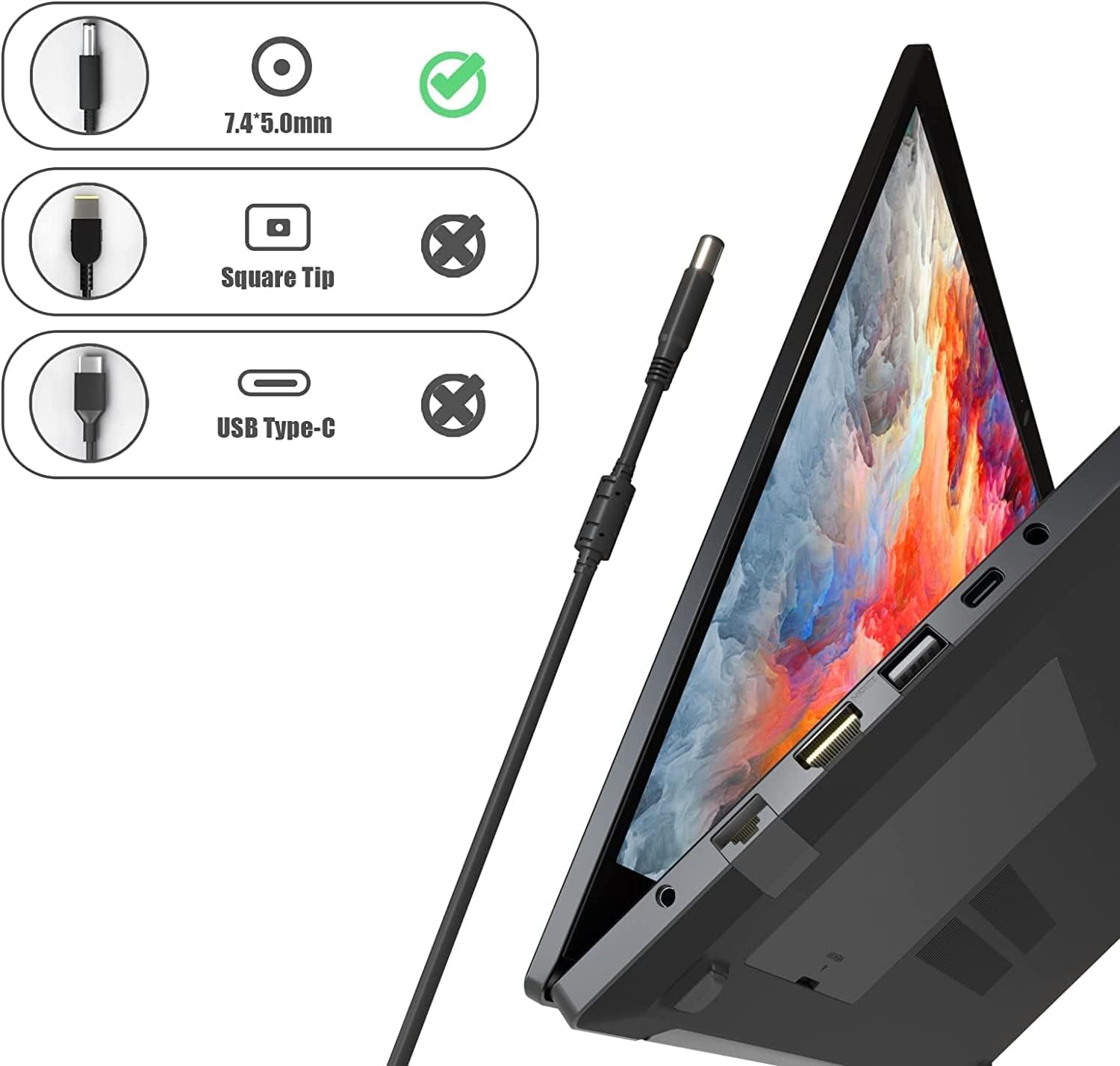 240W 180W 19.5V 12.3A Laptop Charger Compatible with Dell Alienware 15 17 R1 R2 R3 R4 R5 M15 M17 M11X M14X M17X G3 G5 G7 Precision 7710 7540 M6400 M6500 M6700 M6800 M4300 Power Supply Cord