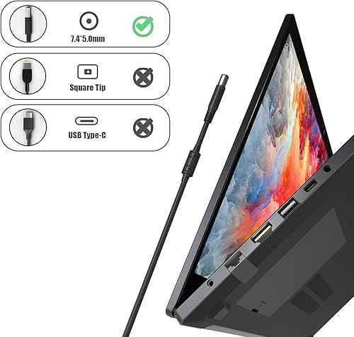 Miniatura 2 de Cargador para portátil de 240 W, 180 W, 19.5 V, 12.3 A, compatible con Dell Alienware 15 17 R1 R2 R3 R4 R5 M15 M17 M11X M14X M17X G3 G5 G7 Precision