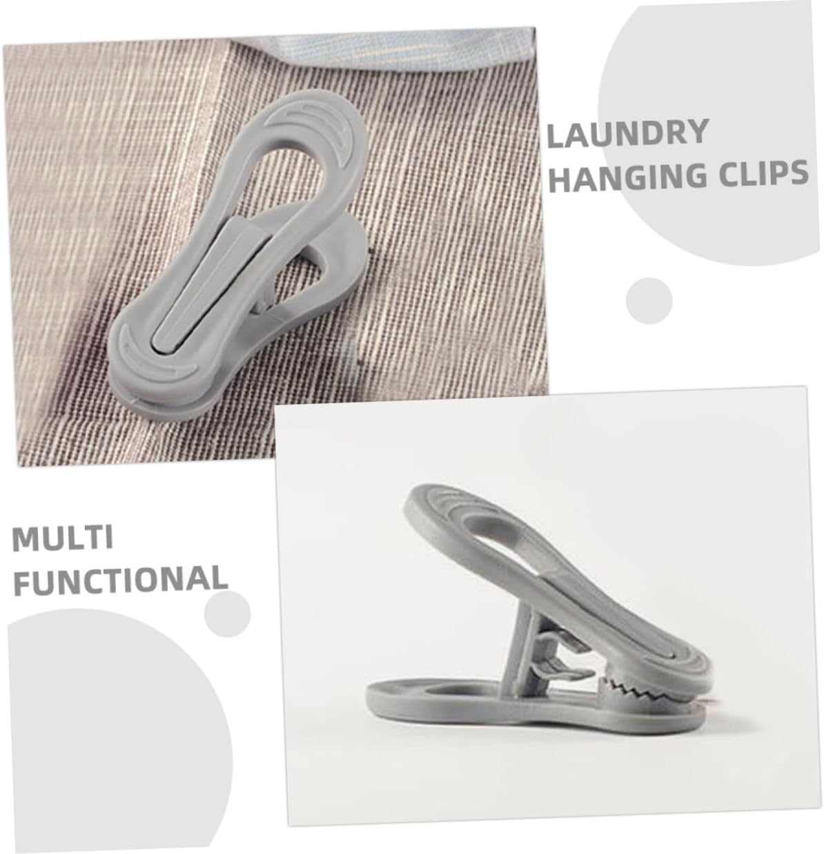 30 Pcs Large Plastic Clothes Pins Laundry Hangers Towel Clip Hanger Windproof Clips for Clothes Drying Grey 7x2.5cm Set
