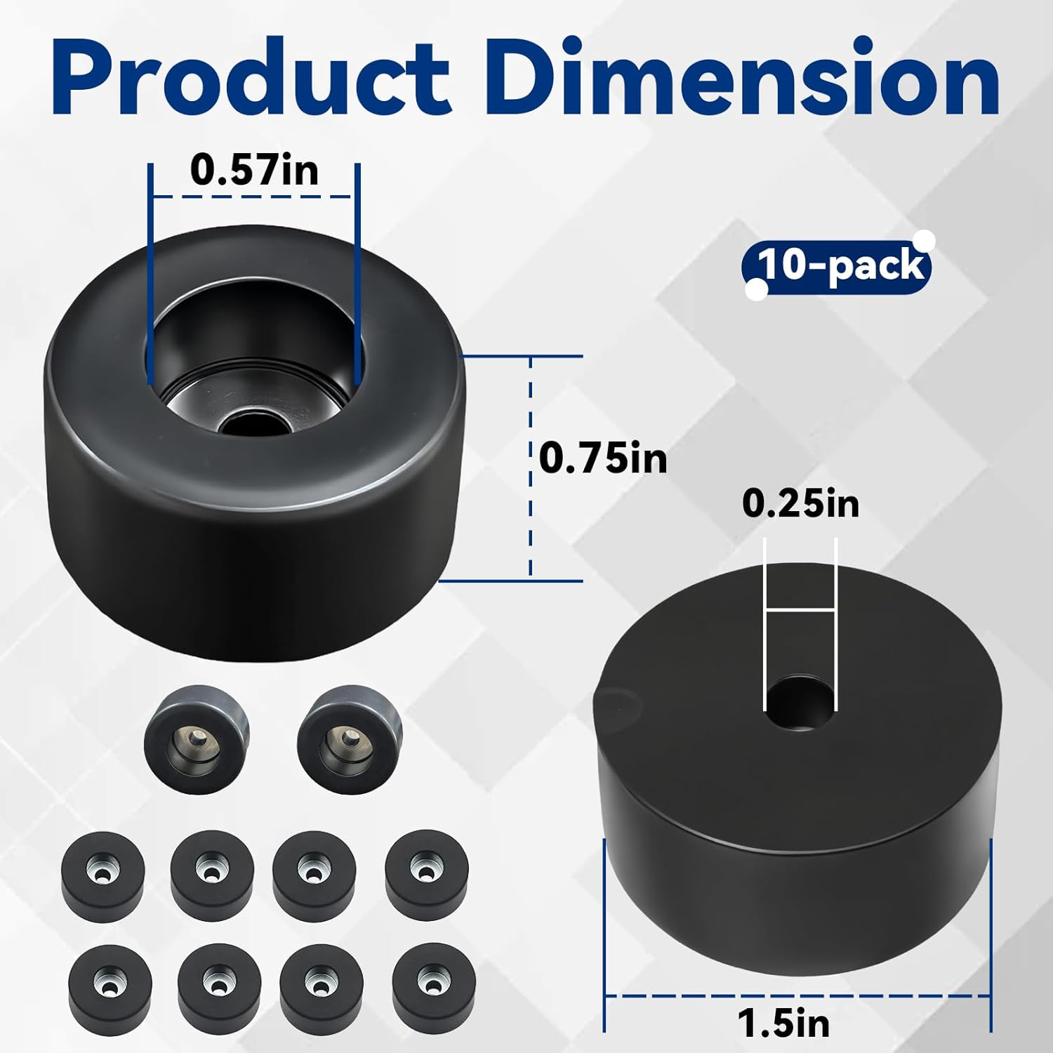 10PCS 192310GS Anti-Vibration Rubber Feet - Compatible with 094-0026 E106661, Compressors, Generators & Pressure Washers