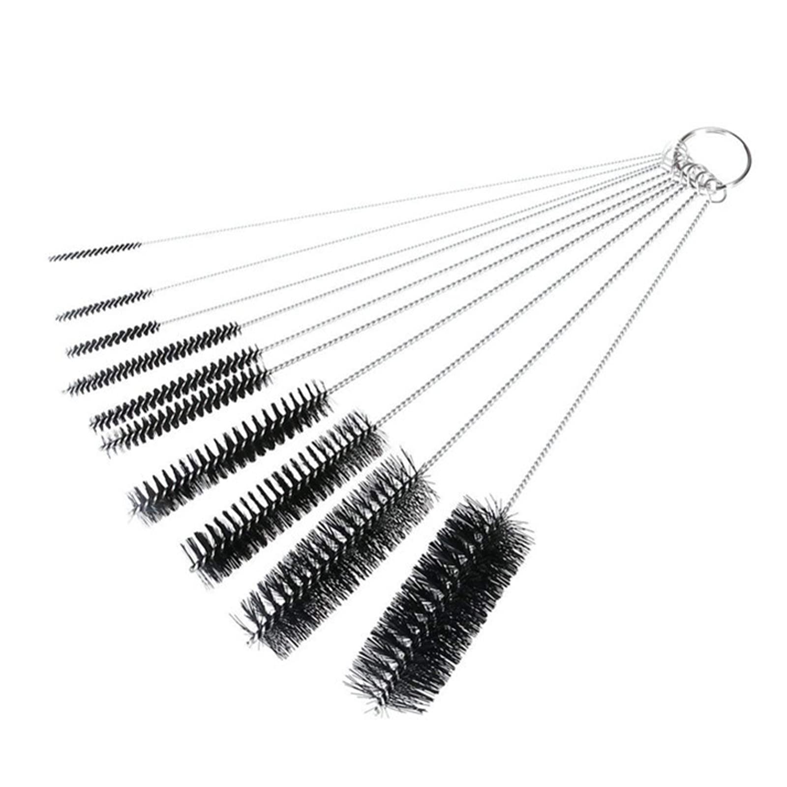 Tube, Crevices, Dead Corners Cleaning Brush Set, Nylon Cleaning Brush, 10 Size
