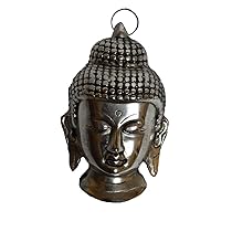 eCraftIndia Metal Resting Buddha on Knee (7.6 cm x 2.5 cm x 12.7 cm, Brown)