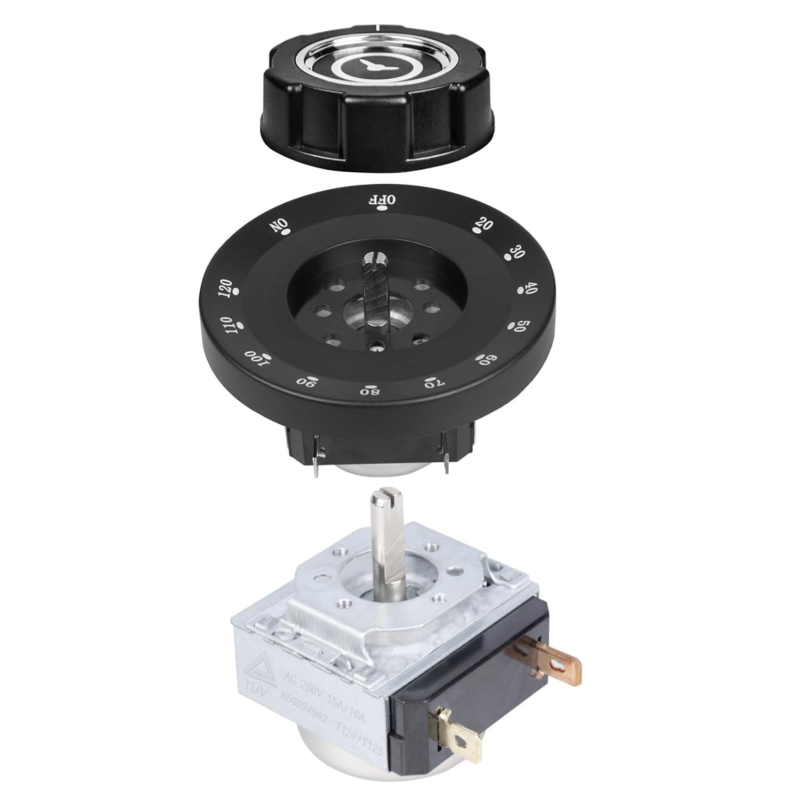 Mechanical Timer Switches with Bells Microwave Oven Timers Adjustable Cooking Timer Knob for Home Electrical Panels Adjustable Settings for Microwave Ovens