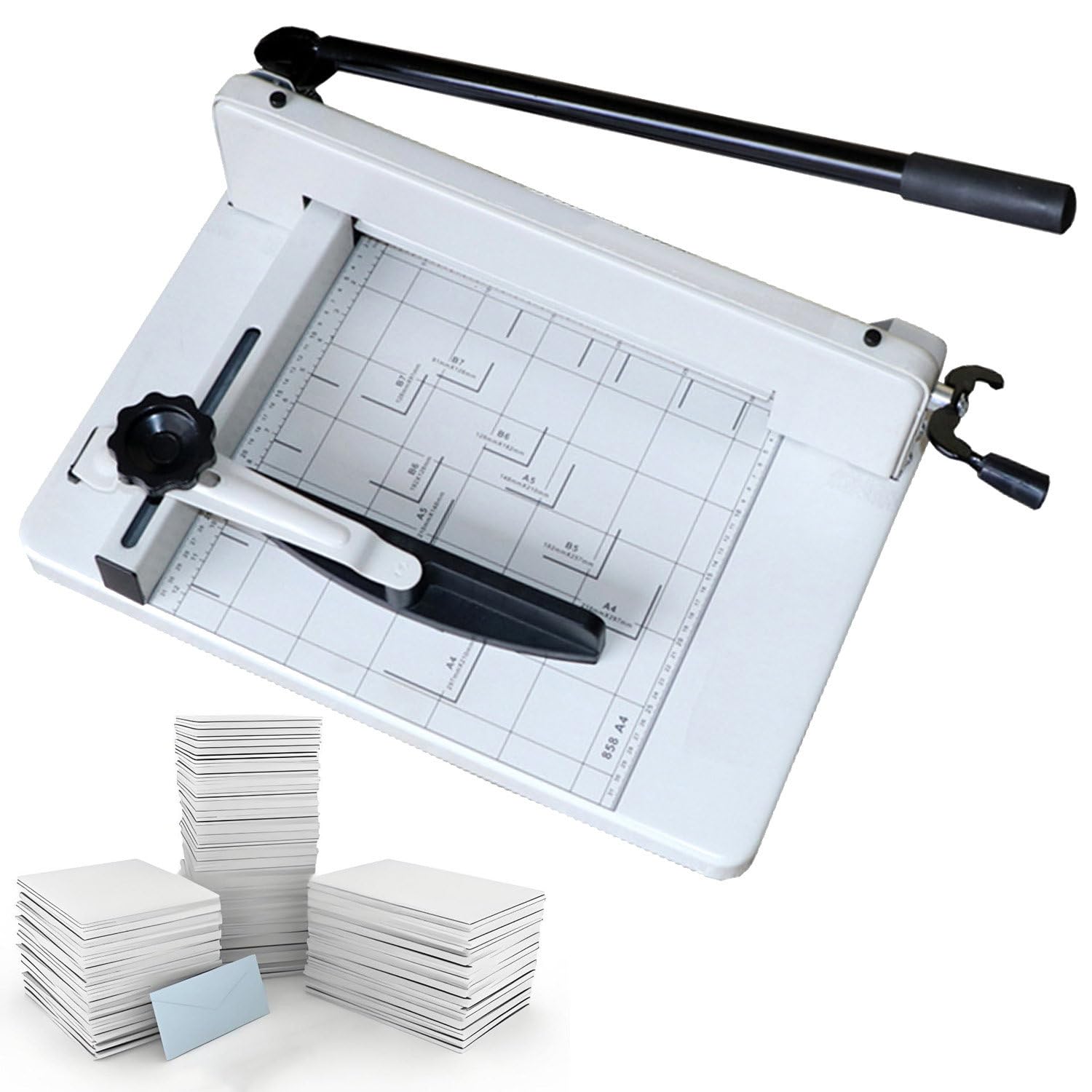 Guillotina - Cortador de papel resistente A3, doble protección de seguridad, para oficina, hogar, escuela, tienda