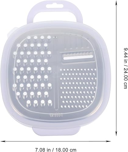 Miniatura 2 de Amosfun Rallador de queso portátil con cubierta de protección y gancho, herramienta trituradora de verduras multifuncional, suministro de cocina