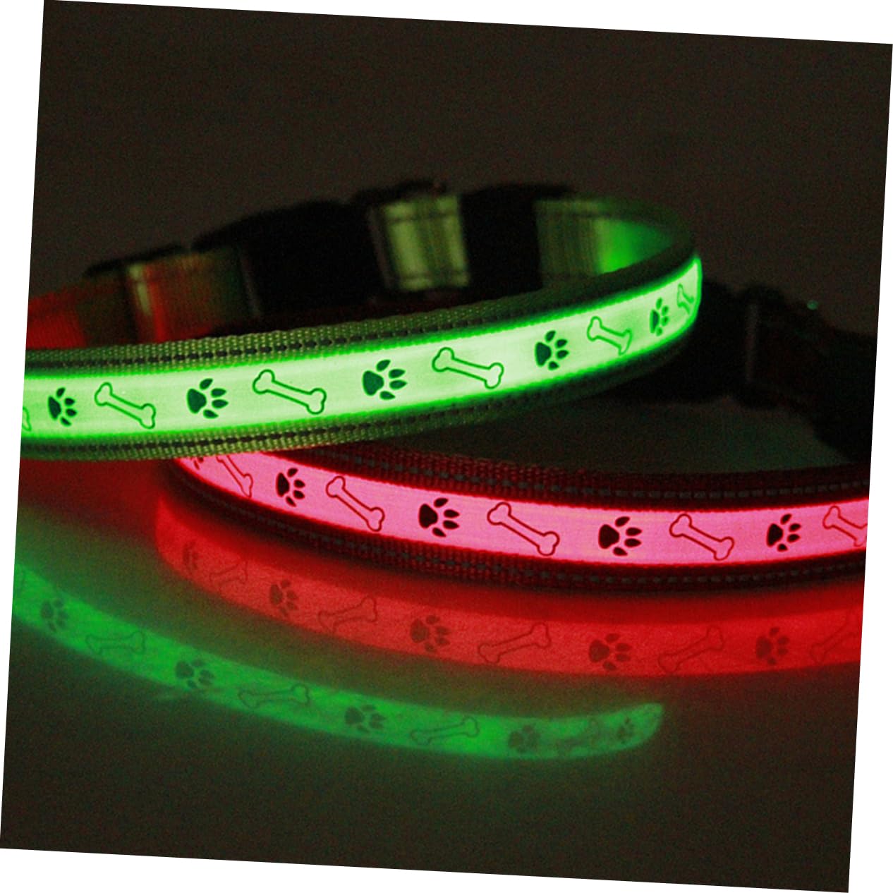3 Pièces Collier Lumineux pour Chien Collier LED pour Animaux De Compagnie De Chien Col Lumineux Mené pour Animaux De Compagnie Fournitures pour Éclair