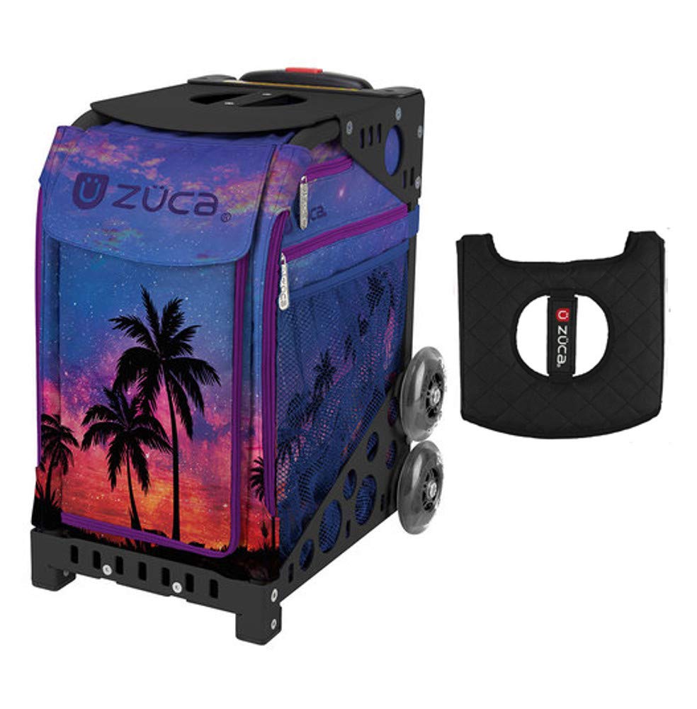 Z?CA INC Zuca Sport Bag - Island Life with Gift Black/Pink Seat Cover (Black Non-Flashing Wheels Frames)