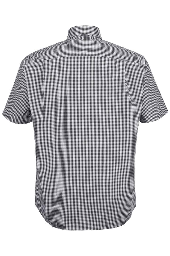 JP 1880 Camisa, Negocios, Manga Corta, Cuadros de Vichy, Corte cómodo 722860