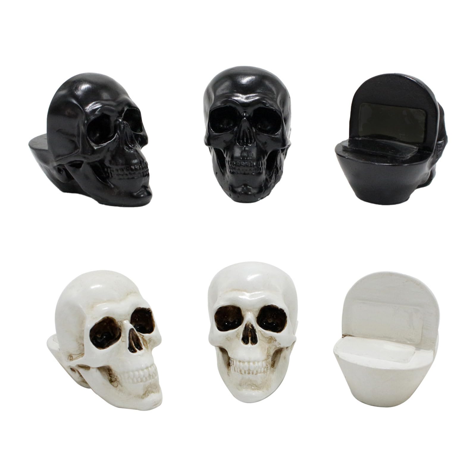 YWLUUOO Eerie Decorative Skull Planter Mats Halloween Party Essential Skeleton Pots Stand Rack for Eye Catching Home Decors Unique Skull Floor Mats
