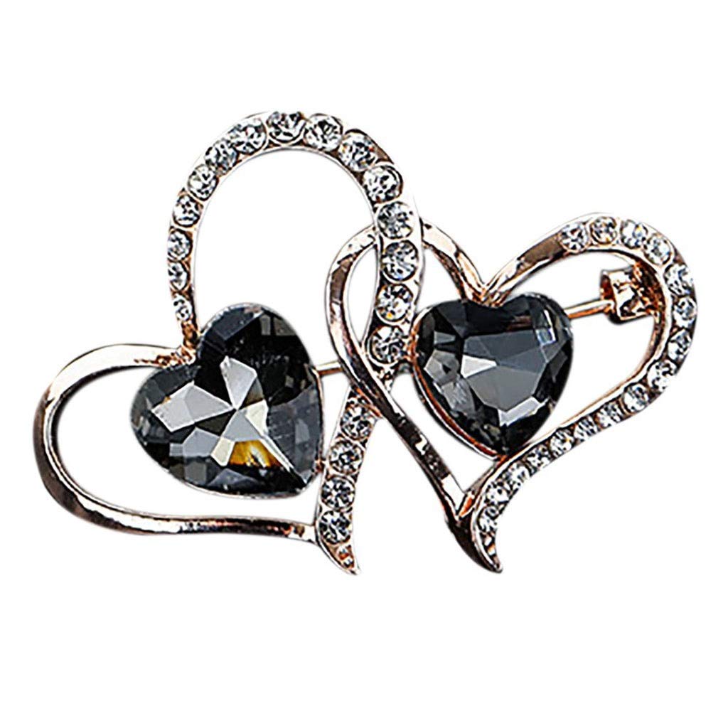 WXKAGF Broche Broche De Moda Creativa para Mujer, Broche De Diamantes De Imitación De Cristal, Joyería, Vestido, Bufanda, Chal, Clip