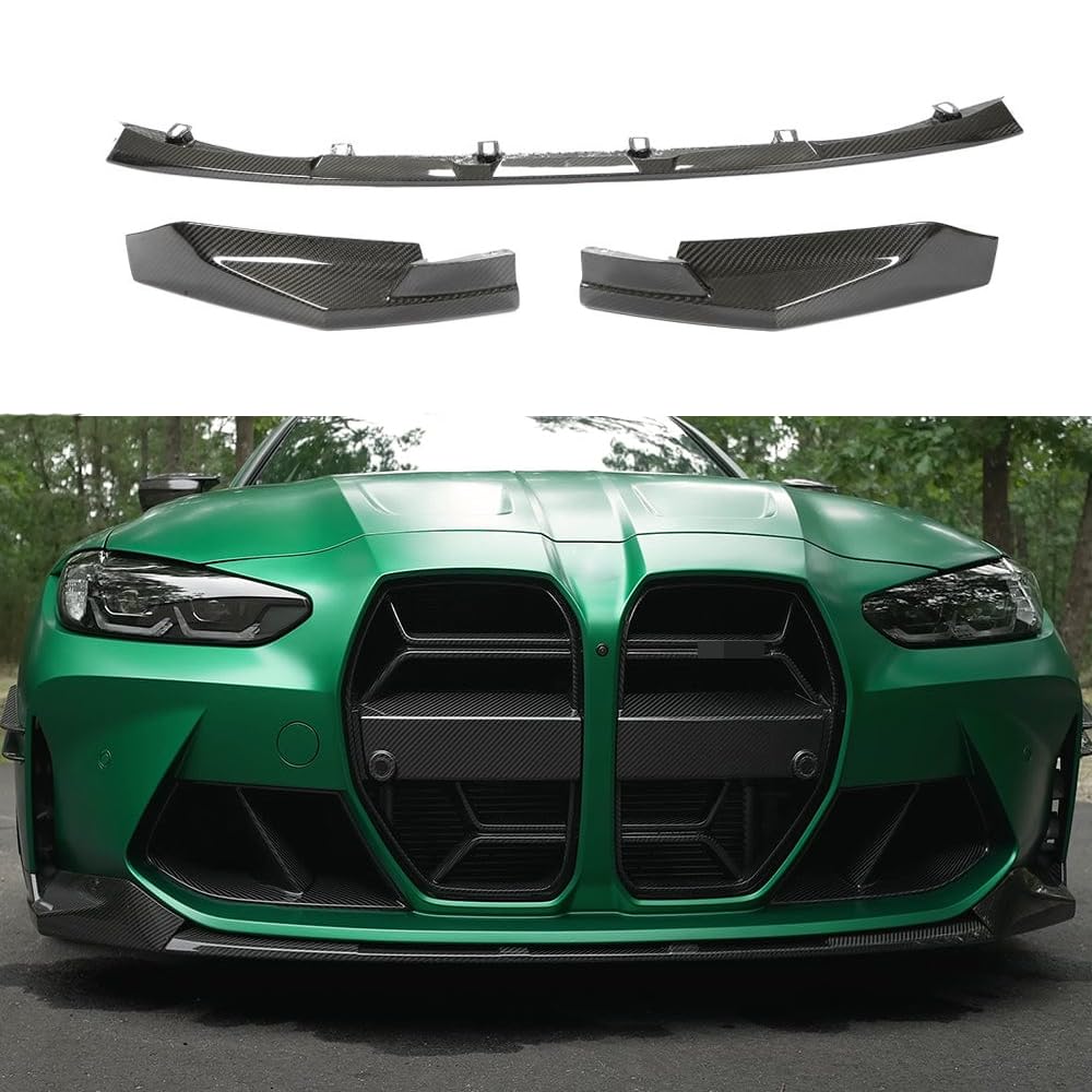 Amazon.com: for 2021-2026 BMW G80 M3 G82 M4 MP Style Carbon Fiber Front Bumper Lip Kit : Automotive 3ピース カーフロントバンパーリップスポイラースプリッターボディキット BMW M3 G82 M4 2021-2024に対応(Car