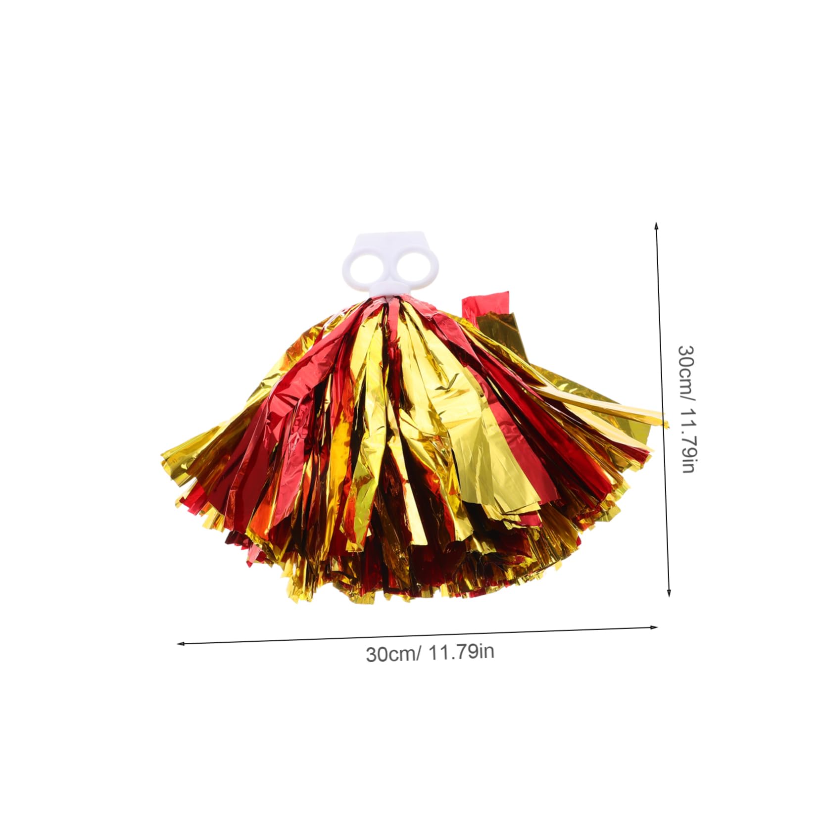 BESPORTBLE Metallic Flower Ribbons Cheer Pom Poms 10 Pack Cheerleader Pompoms for School Sports Games Flexible Sparkling