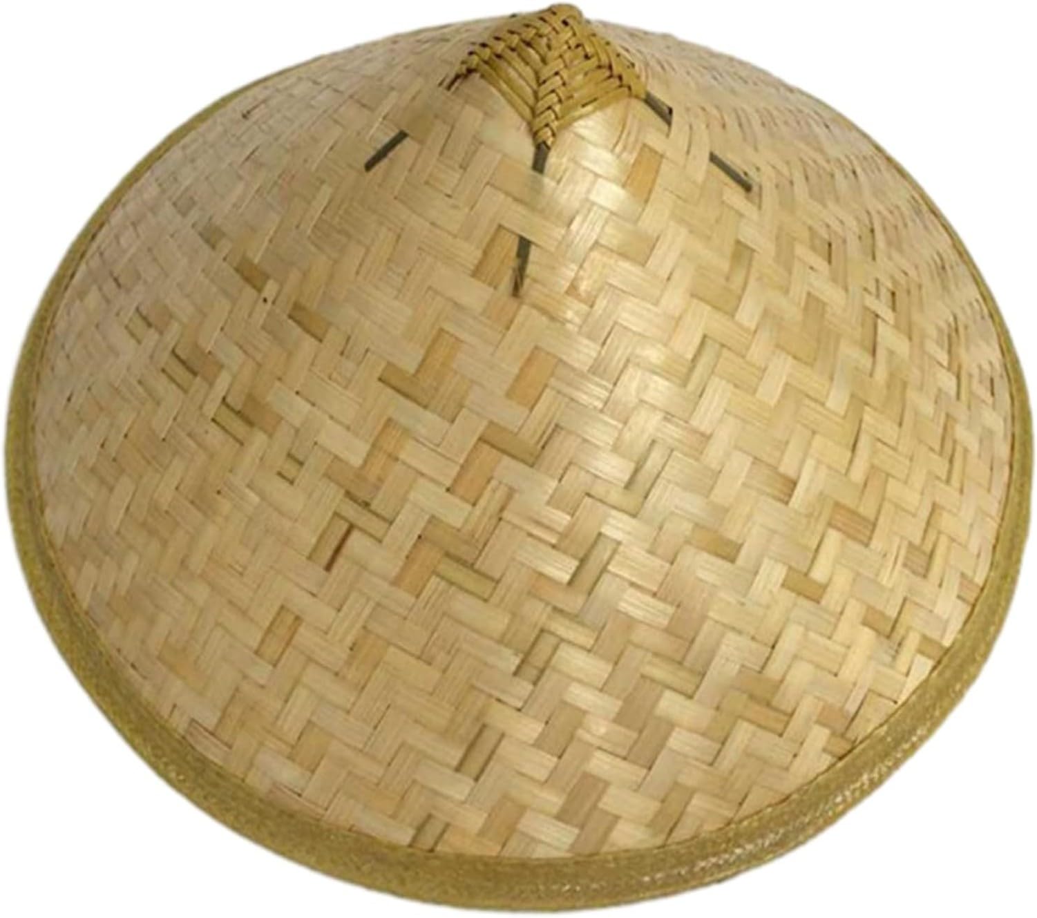 WOMGKDA Asian Traditional Conical Straw Hat for Men Women Unisex Sun Shade Coolie Hat Farmer Adult Unique Design, Diameter 42CM
