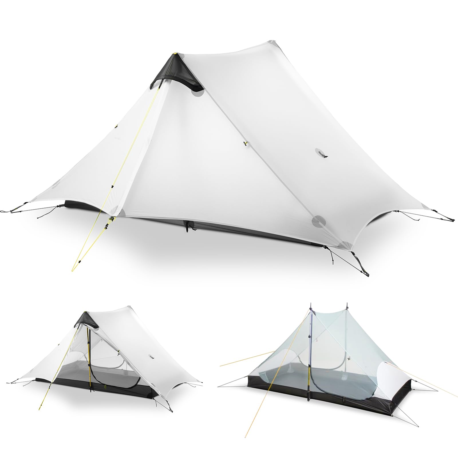 LANSHAN Ultralight Tent 3-Season Backpacking Tent for 1-Person or 2-Person Camping, Trekking, Kayaking, Climbing, Hiking