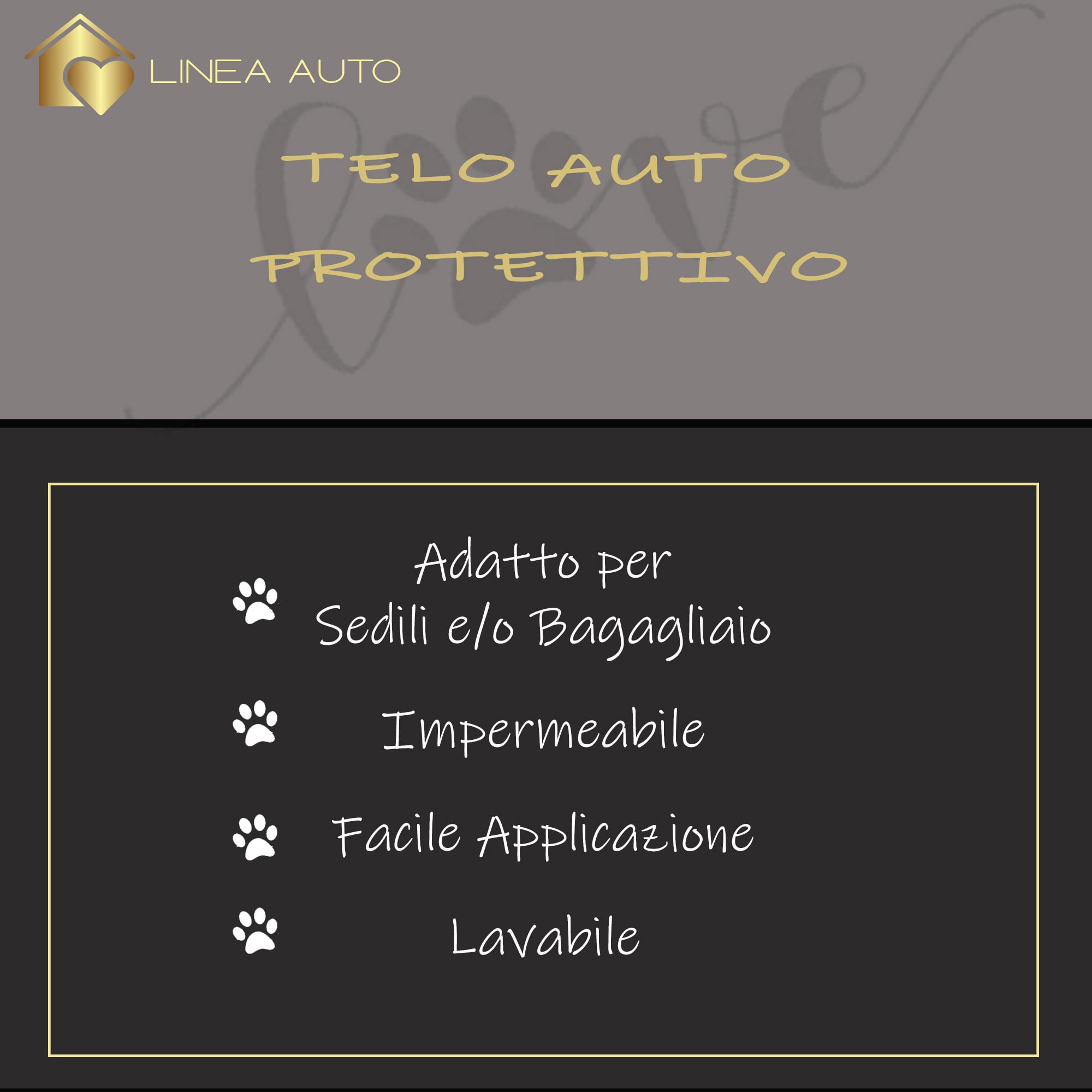KYG Telo Auto per Cani 185 * 115 * 48 cm Impermeabile Tappetini per Bagagliaio Protezione Universale Posteriore Bagagliaio Nero