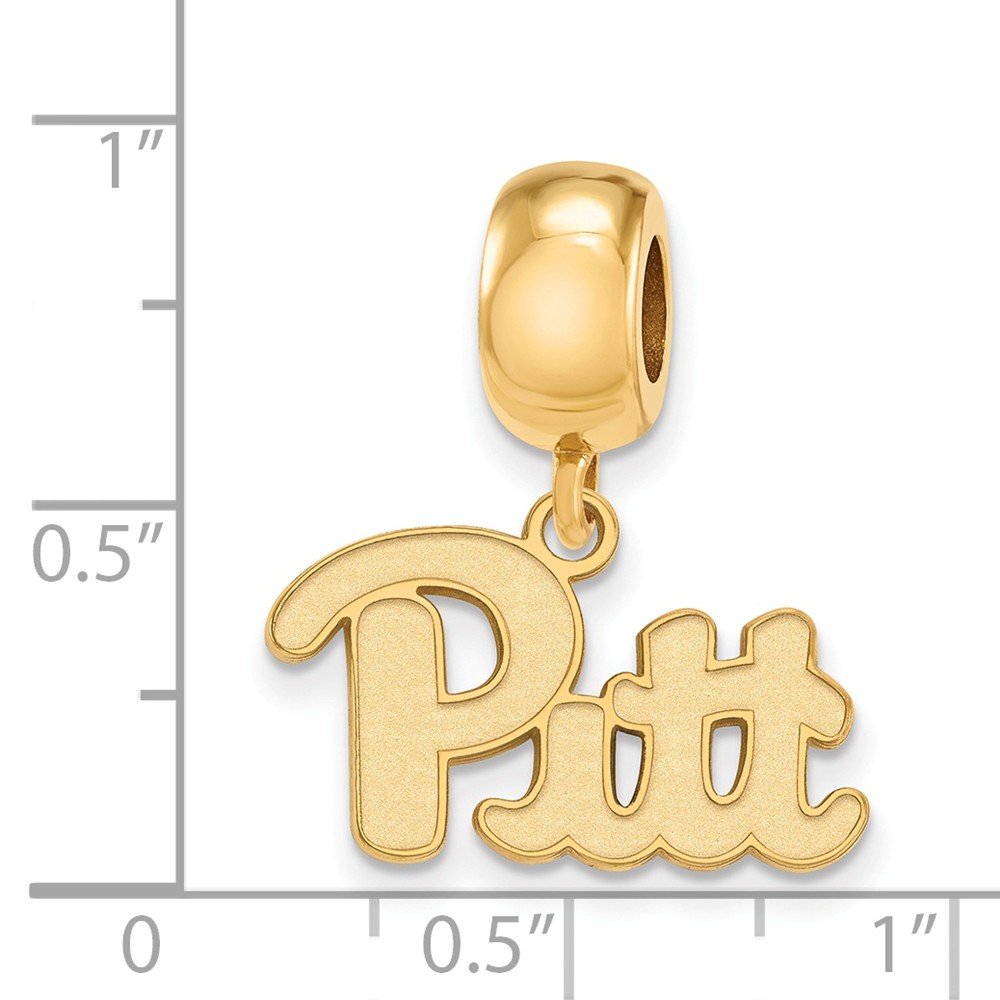 Pitt Bead Charm Small (1/2 Inch) Dangle (Gold Plated)