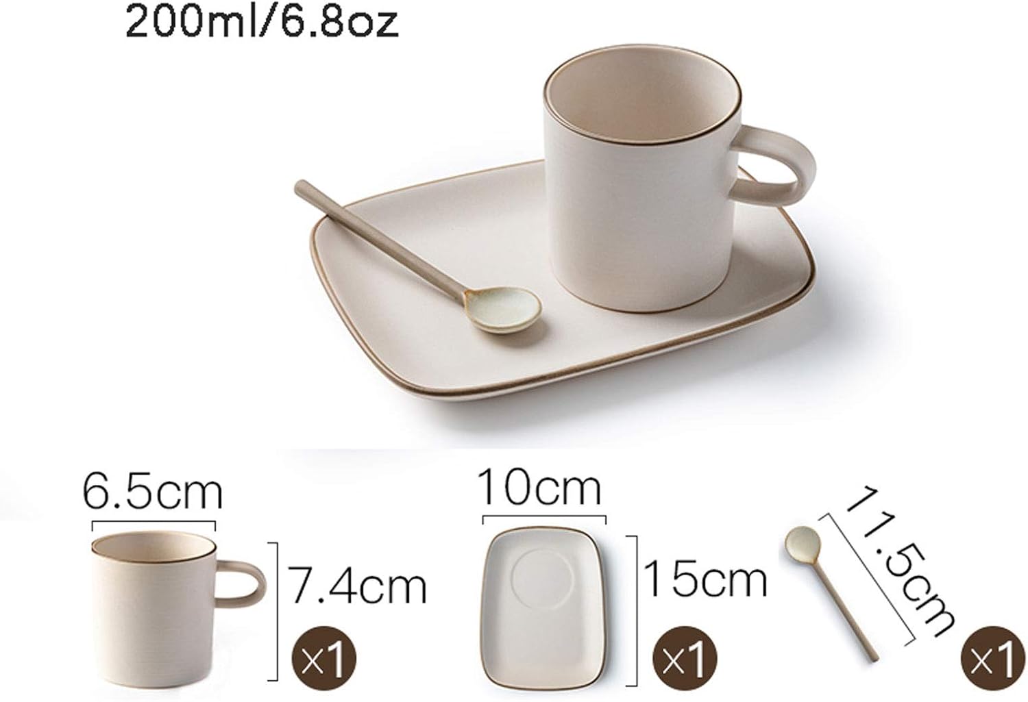 ABBNIA Coffee Cup Retro Rub Color Treatment Porcelain Cappuccino Cup and Long Saucer,Latte Cup Exquisite Breakfast Cup Frosted Ceramics for Latte, Cafe Mocha, Coffee Shop Tea Cu 3 61iYzYOpwQL. AC SL1500