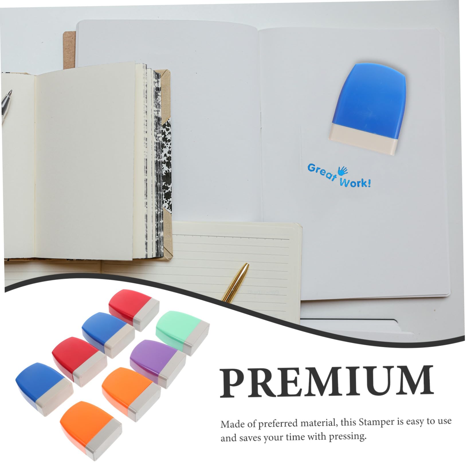 Set di 8 Timbri in Plastica DIY per Festa Scuola Decor, Timbri Multifunzione per Insegnanti Design Divertente e Materiale Abs Resistente per Ragazzo Ragazza