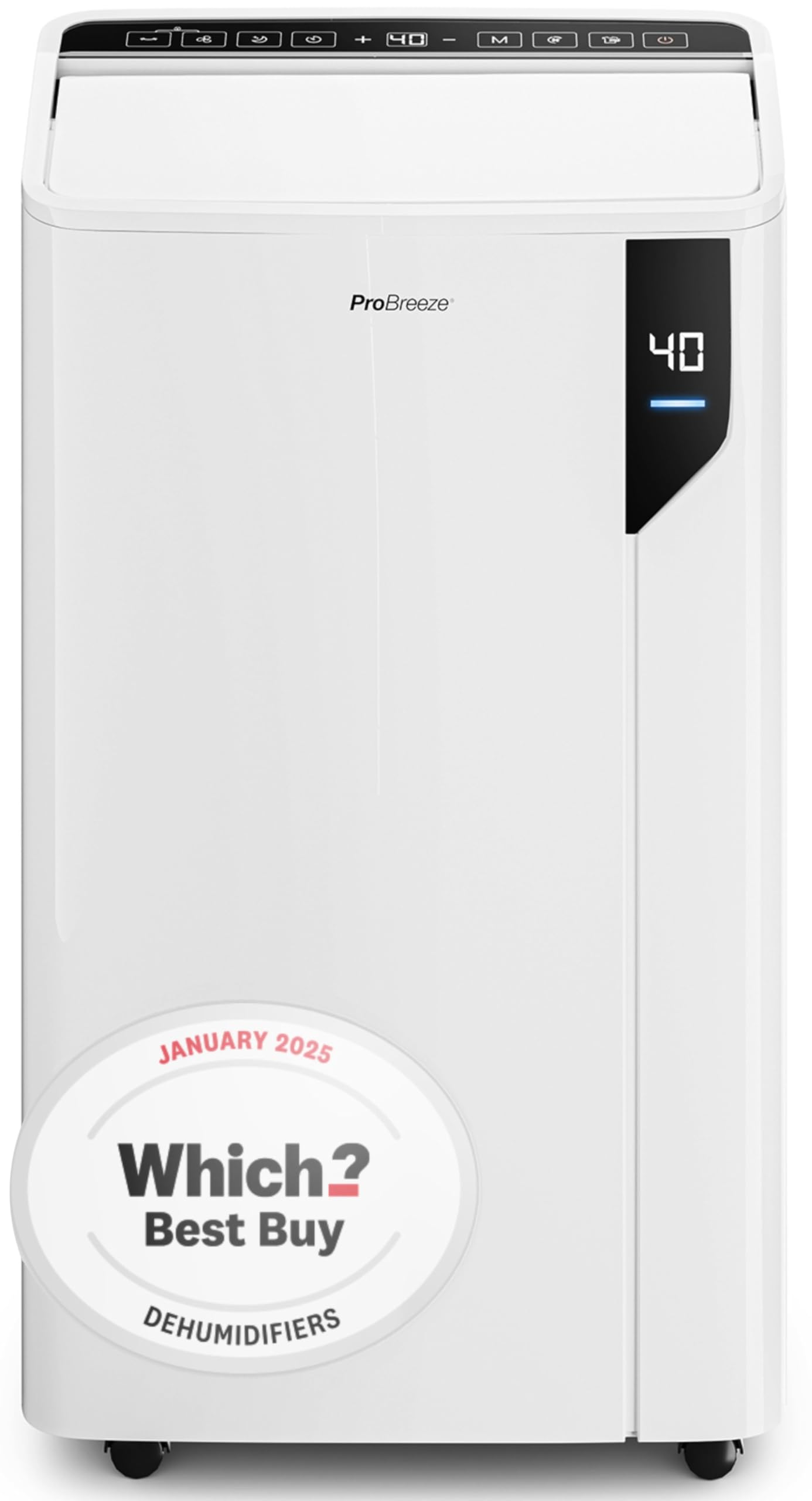Pro Breeze20L/Day Compressor Dehumidifier - Energy Efficient with Laundry Mode, Humidity Sensor & Indicator, Carbon Air Filter for Mould, Damp & Moisture - for Home, Office & Bedroom