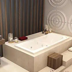 Banheira Hidromassagem Astra Capri Luxo 170cmx80cmx43cm - 01 Jato Acrílico P1 Sem Aquecedor 220v